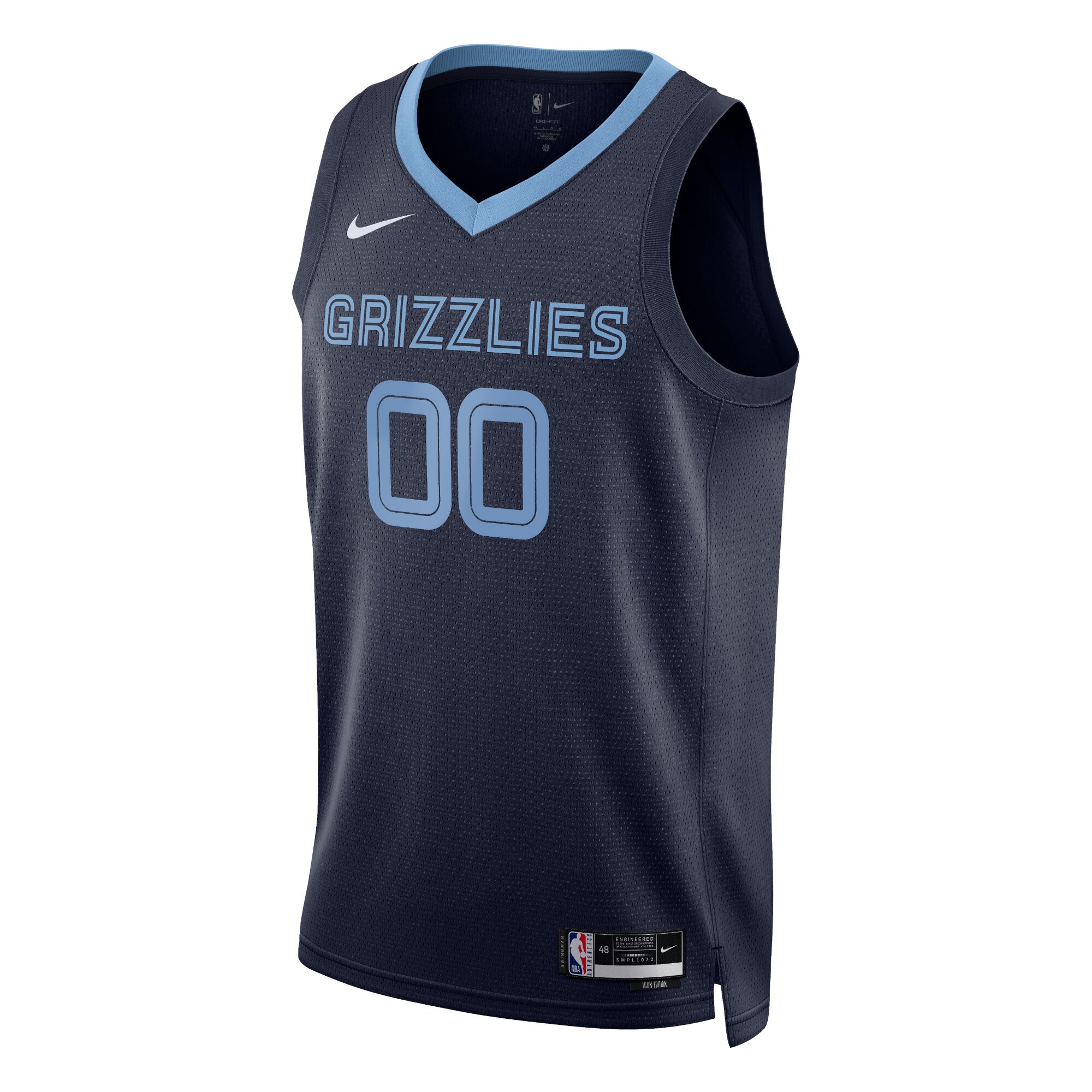 Memphis Grizzlies Nike Unisex Swingman Custom Jersey Navy - Icon Edition - vstockx