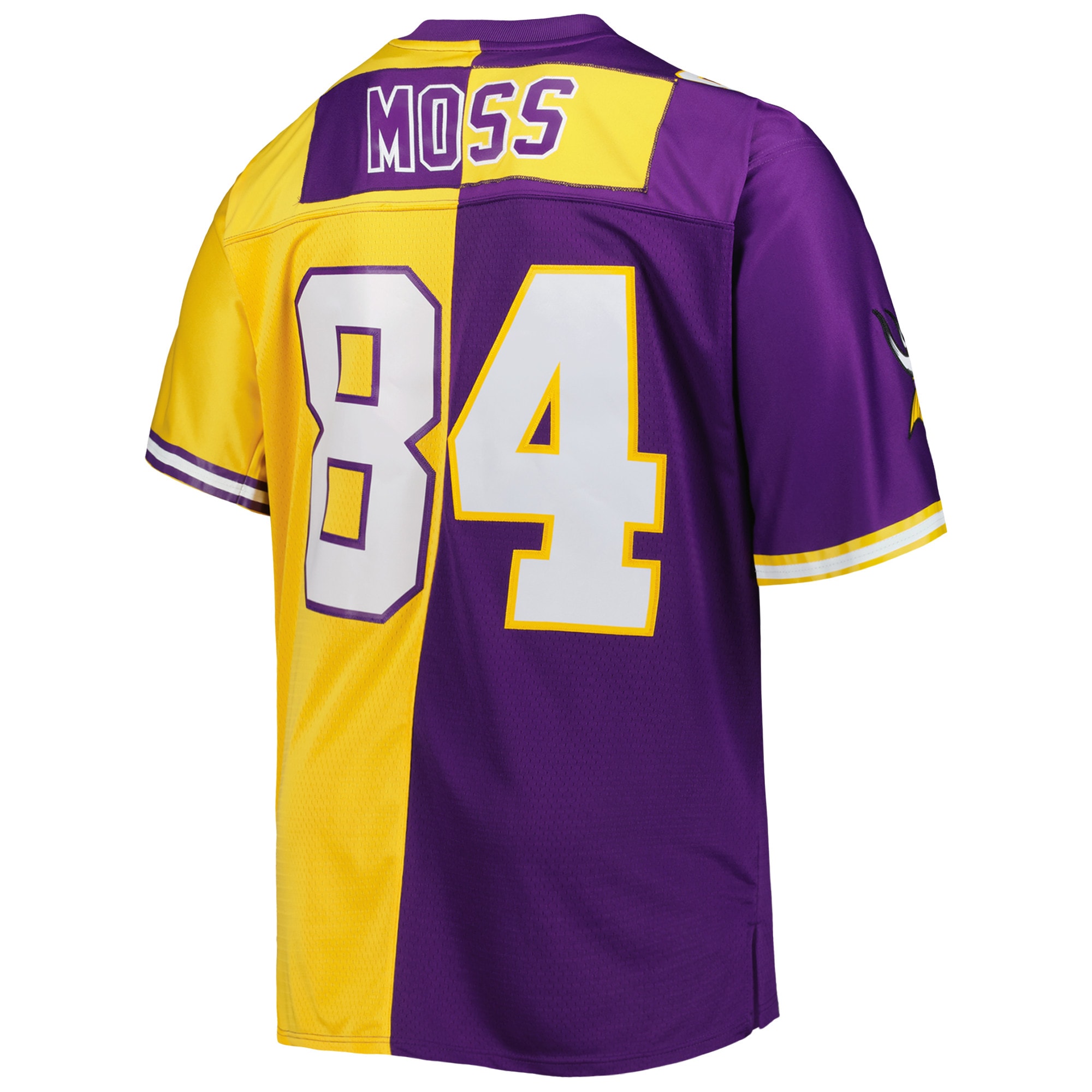 Randy Moss Minnesota Vikings Mitchell & Ness Big & Tall Split Legacy Retired Player Replica Jersey - Purple/Gold - vstockx