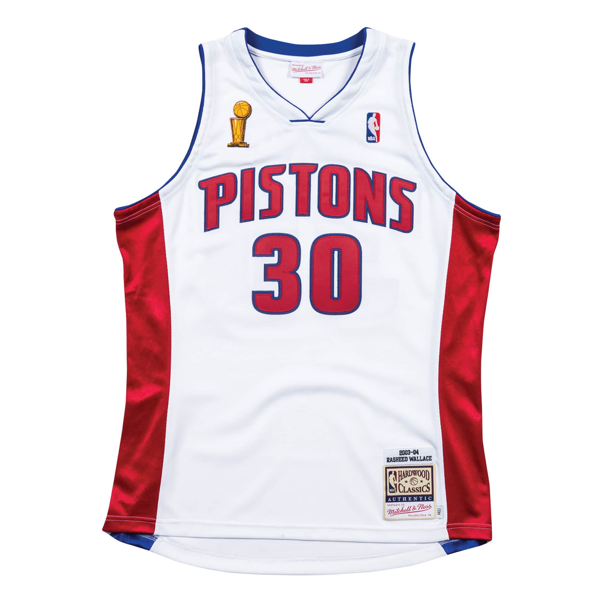 Authentic Jersey Detroit Pistons Home Finals 2003-04 Rasheed Wallace - vstockx
