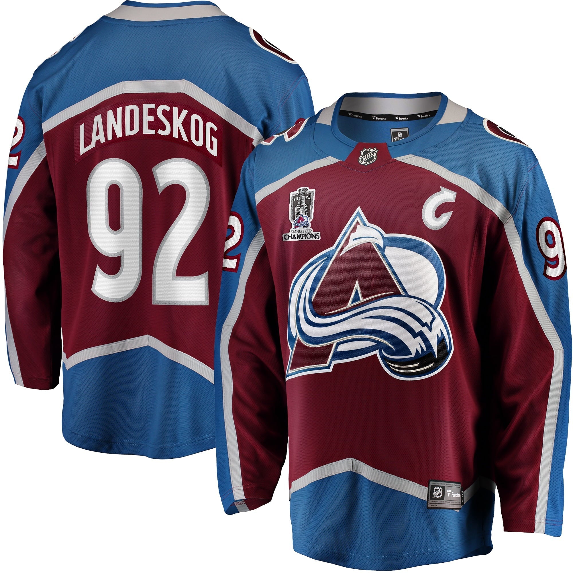 Men's Fanatics Branded Gabriel Landeskog Burgundy Colorado Avalanche Home 2022 Stanley Cup Champions Breakaway Player - vstockx