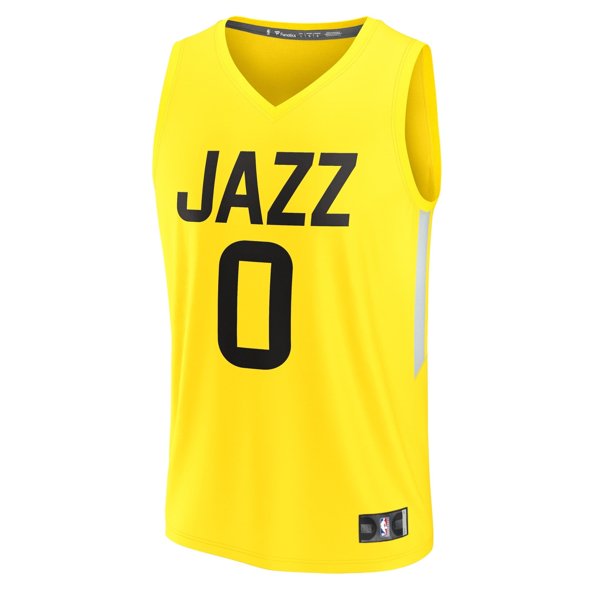 Men's Fanatics Branded Draft Pick Yellow Utah Jazz 2023 NBA Draft First Round Pick Fast Break Replica Jersey - Icon - vstockx