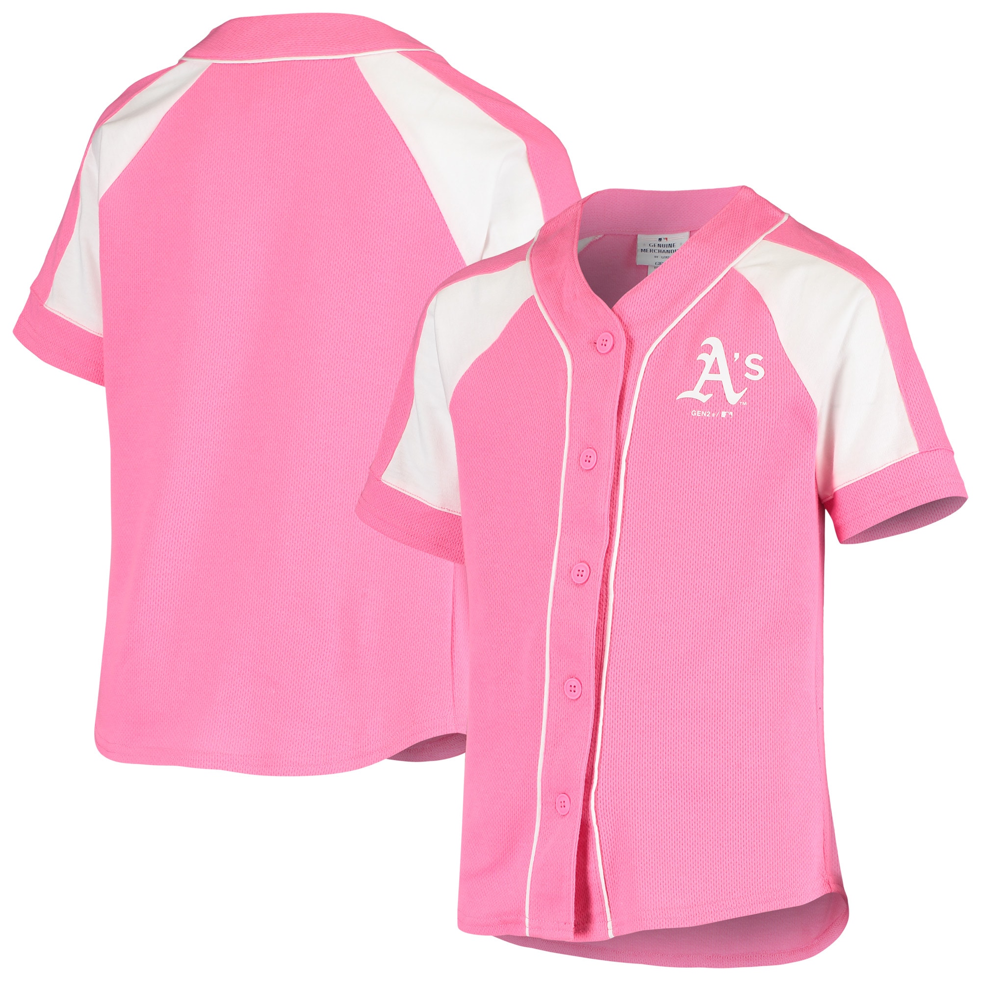 Oakland Athletics Youth Team Spirit Fashion Jersey - Pink - vstockx