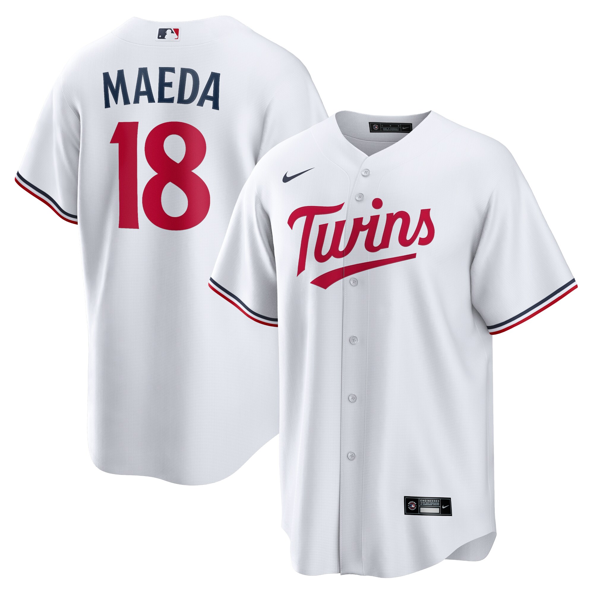 Kenta Maeda Minnesota Twins Nike Home Replica Jersey - White - vstockx