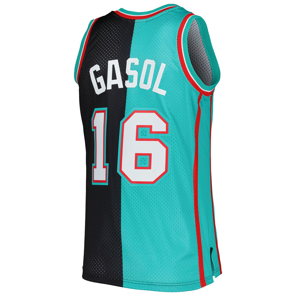 Men's Memphis Grizzlies Pau Gasol 2001-02 Hardwood Classic Jersey - Black/Turquoise - vstockx