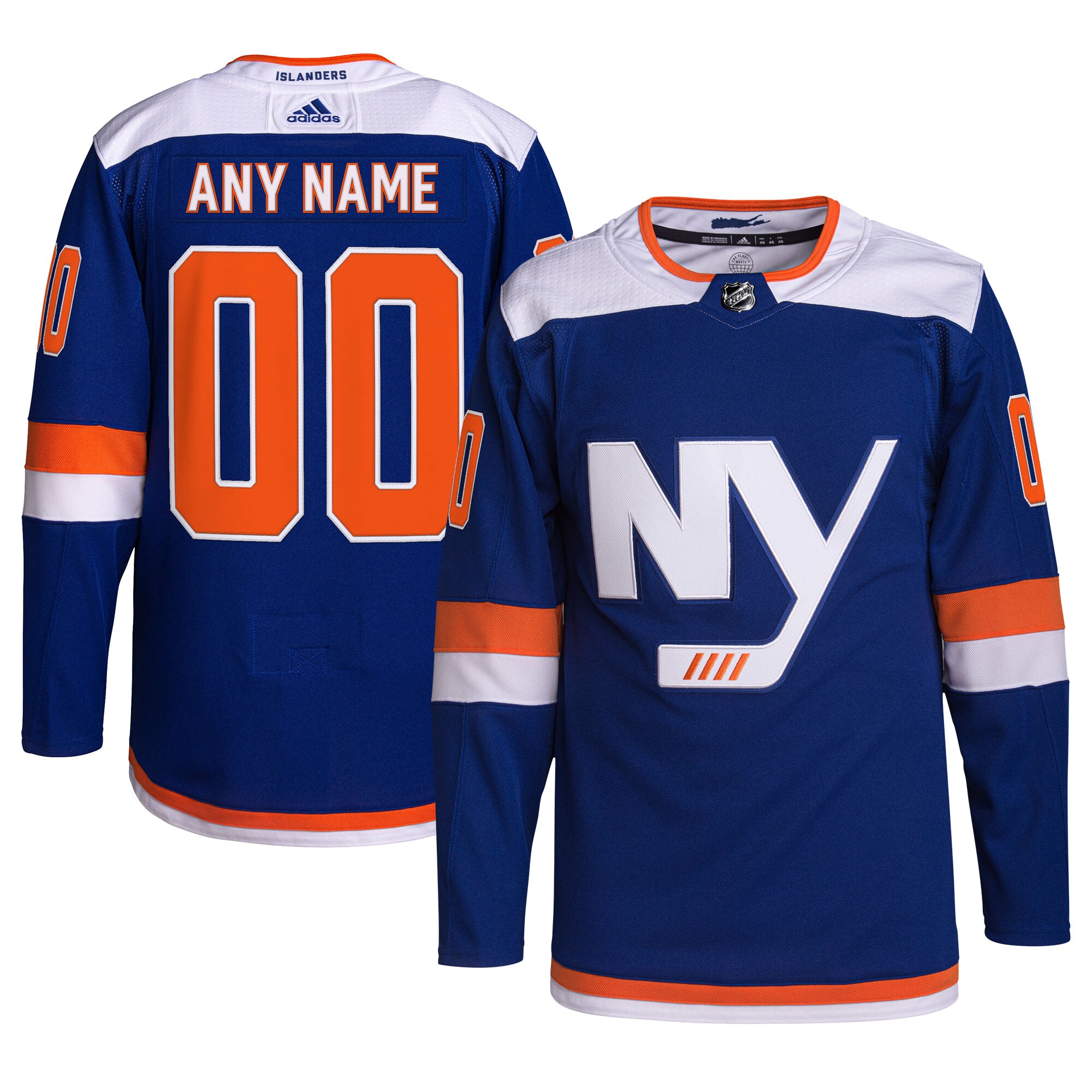New York Islanders adidas Alternate Authentic Pro Primegreen Custom Jersey - Royal - vstockx