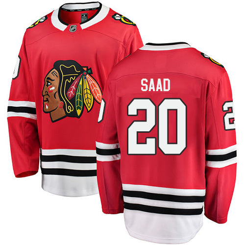 Men's Brandon Saad Chicago Blackhawks Fanatics Branded Red Home Breakaway Jersey - vstockx