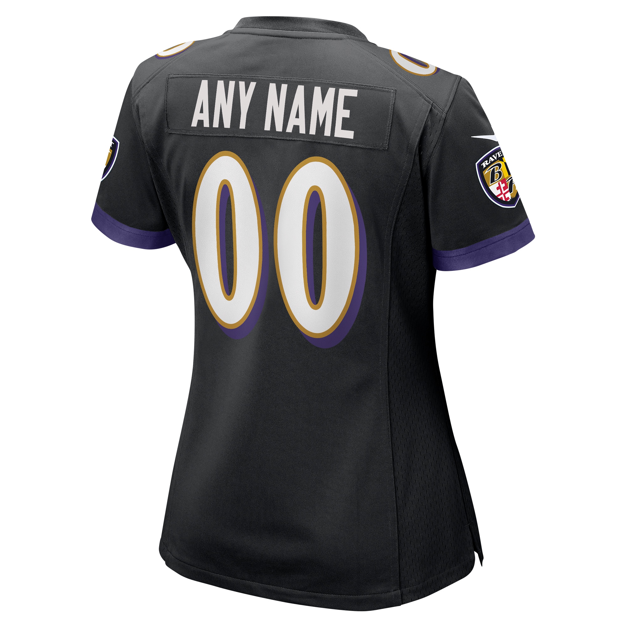 Baltimore Ravens Nike Women's Alternate Custom Game Jersey - Black - vstockx