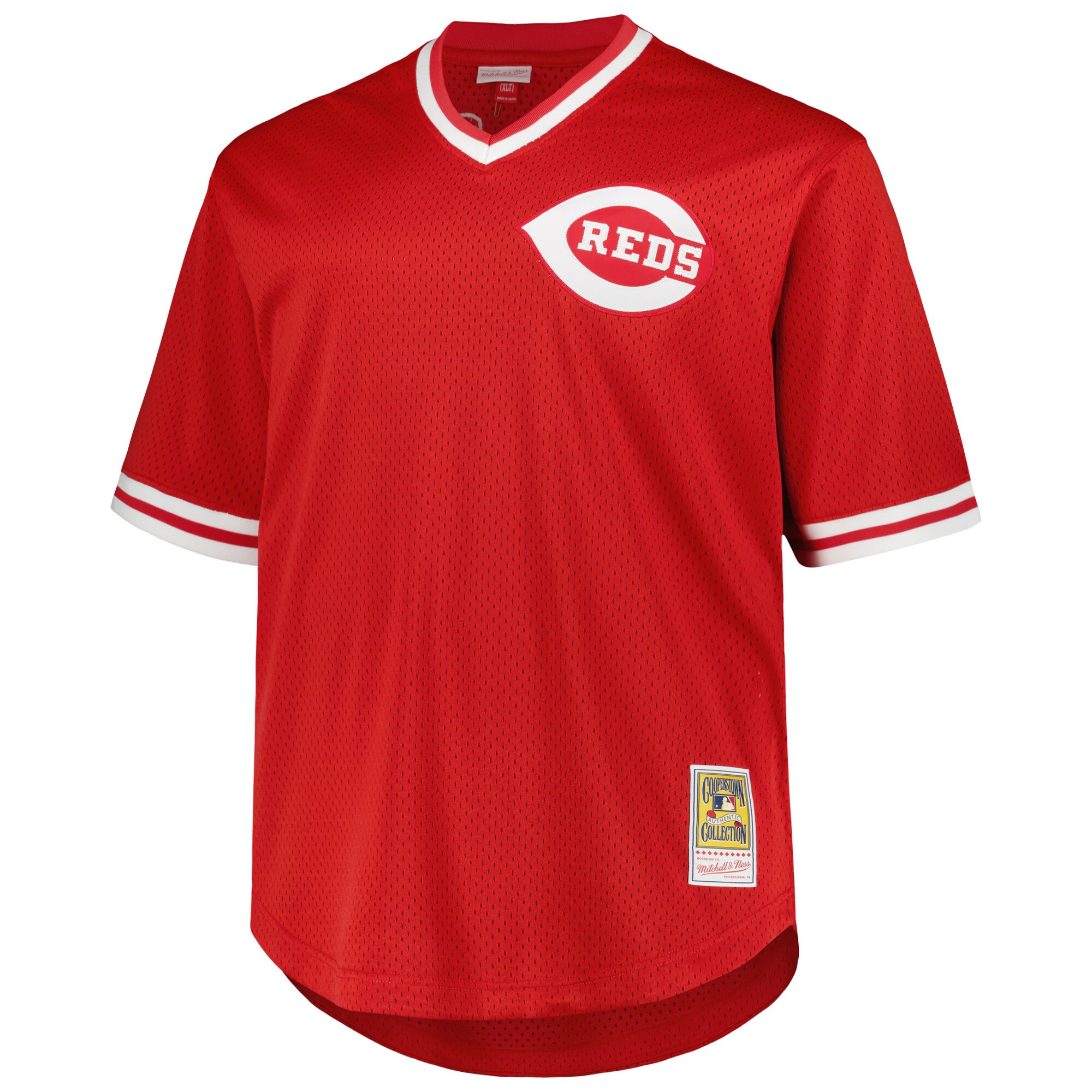 Pete Rose Cincinnati Reds Mitchell & Ness 1984 Cooperstown Collection Mesh Pullover Jersey - Red - vstockx
