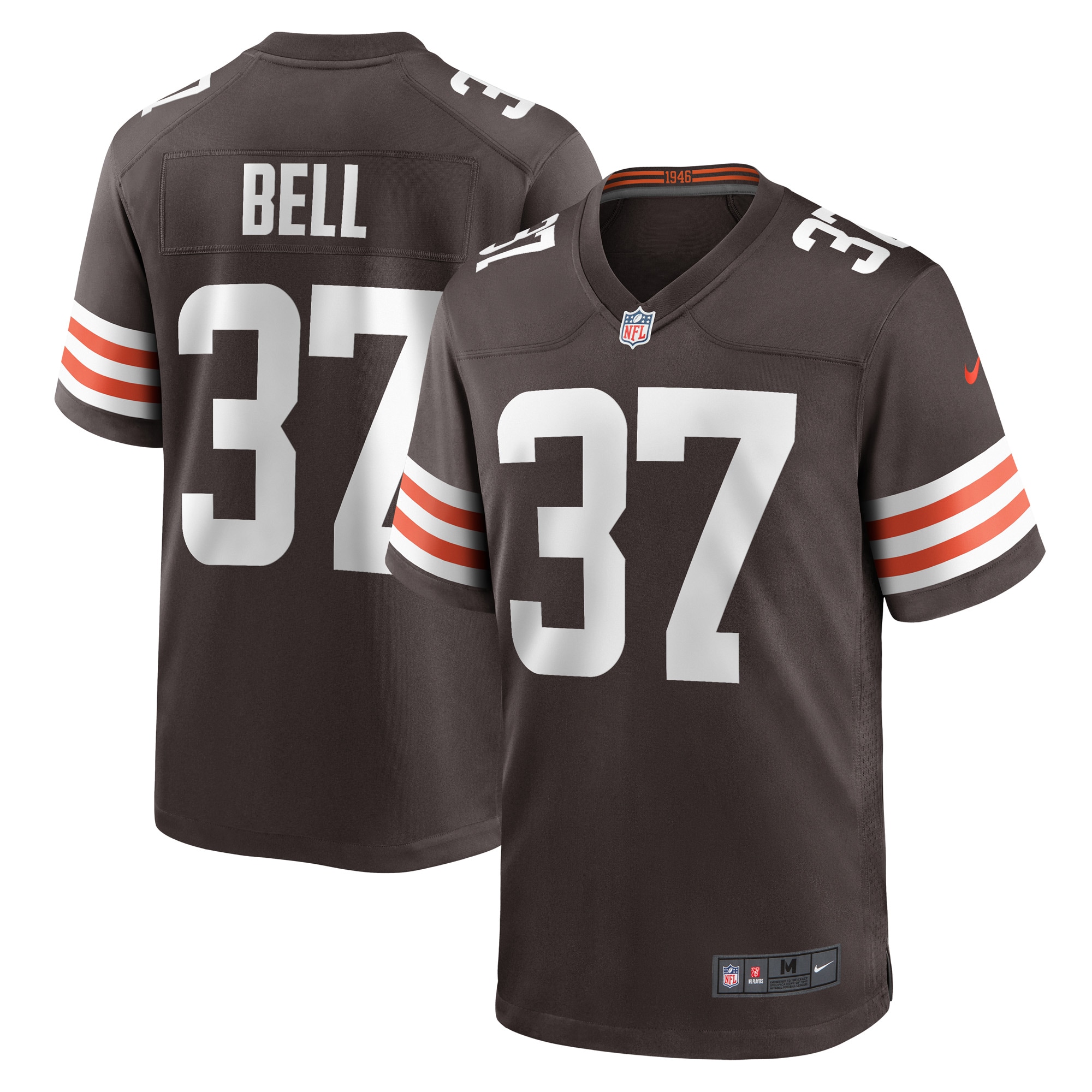 D'Anthony Bell Cleveland Browns Nike Game Player Jersey - Brown - vstockx