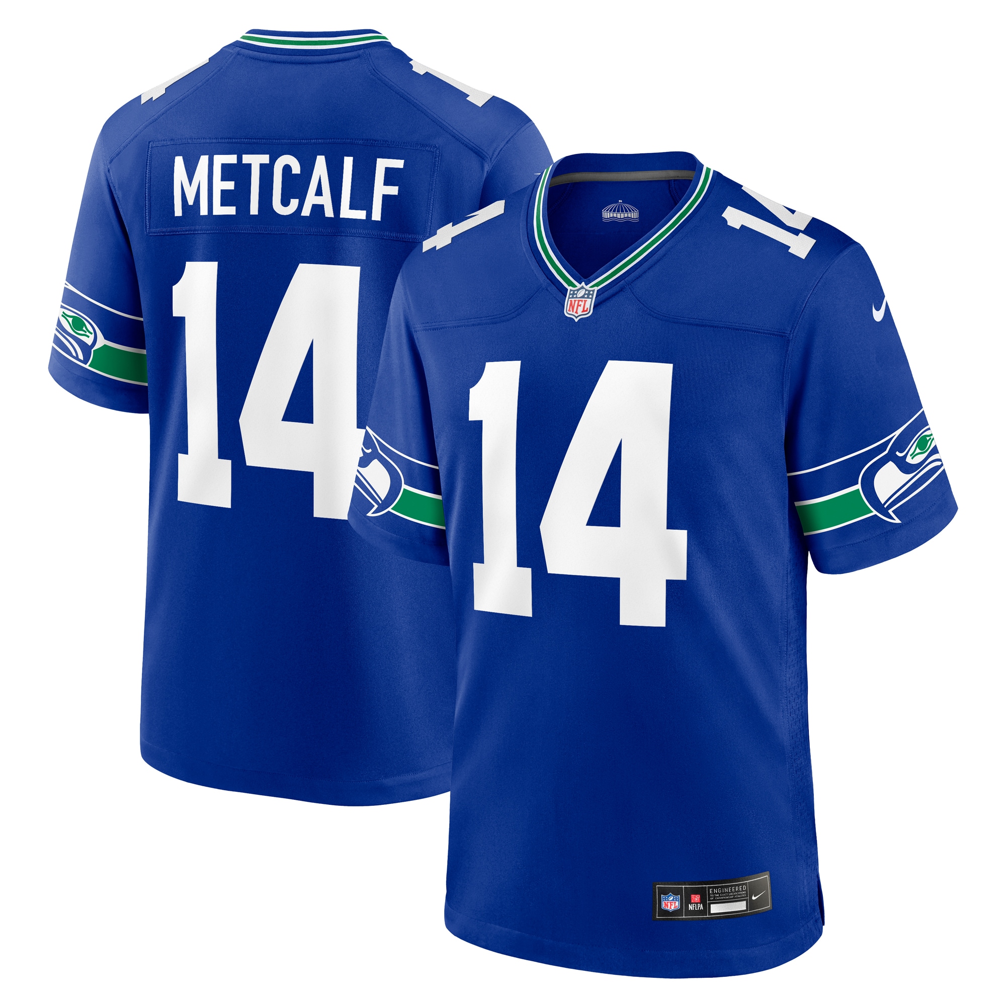 DK Metcalf Seattle Seahawks Nike Throwback Player Game Jersey - Royal - vstockx