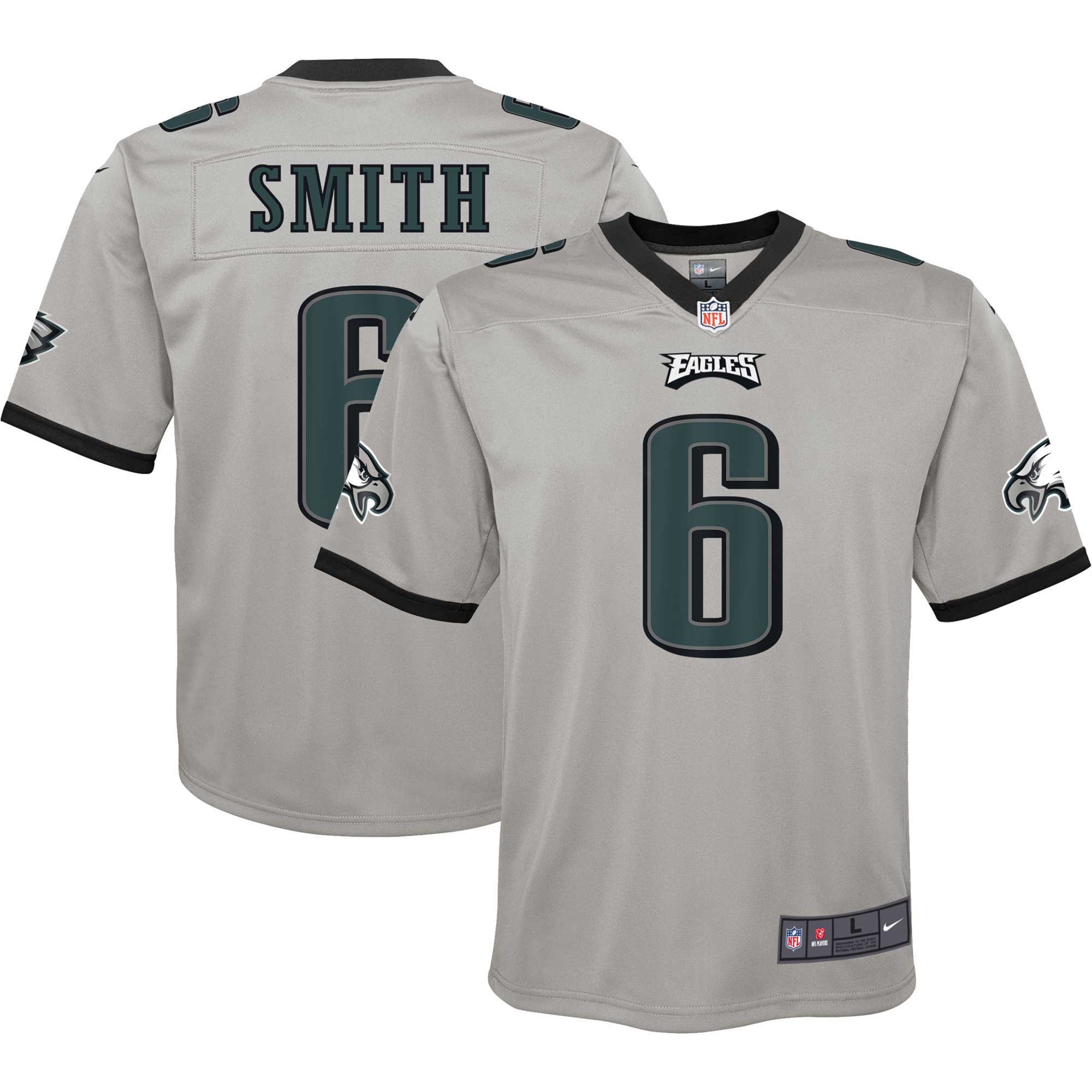 DeVonta Smith Philadelphia Eagles Nike Youth Inverted Game Jersey - Silver - vstockx