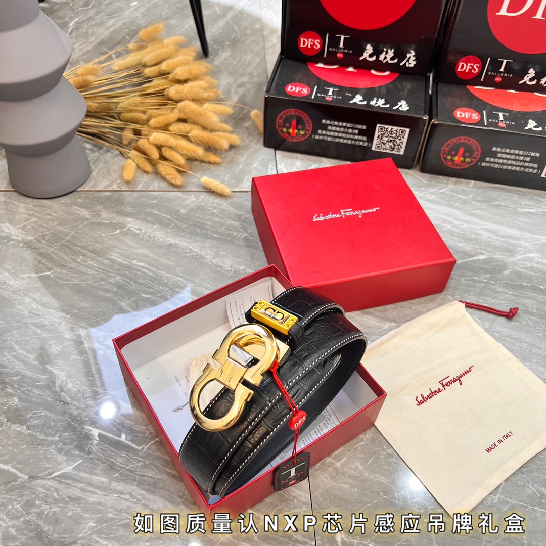 Streetwear Belt Ferragamo 320077 size:3.5cm - vstockx