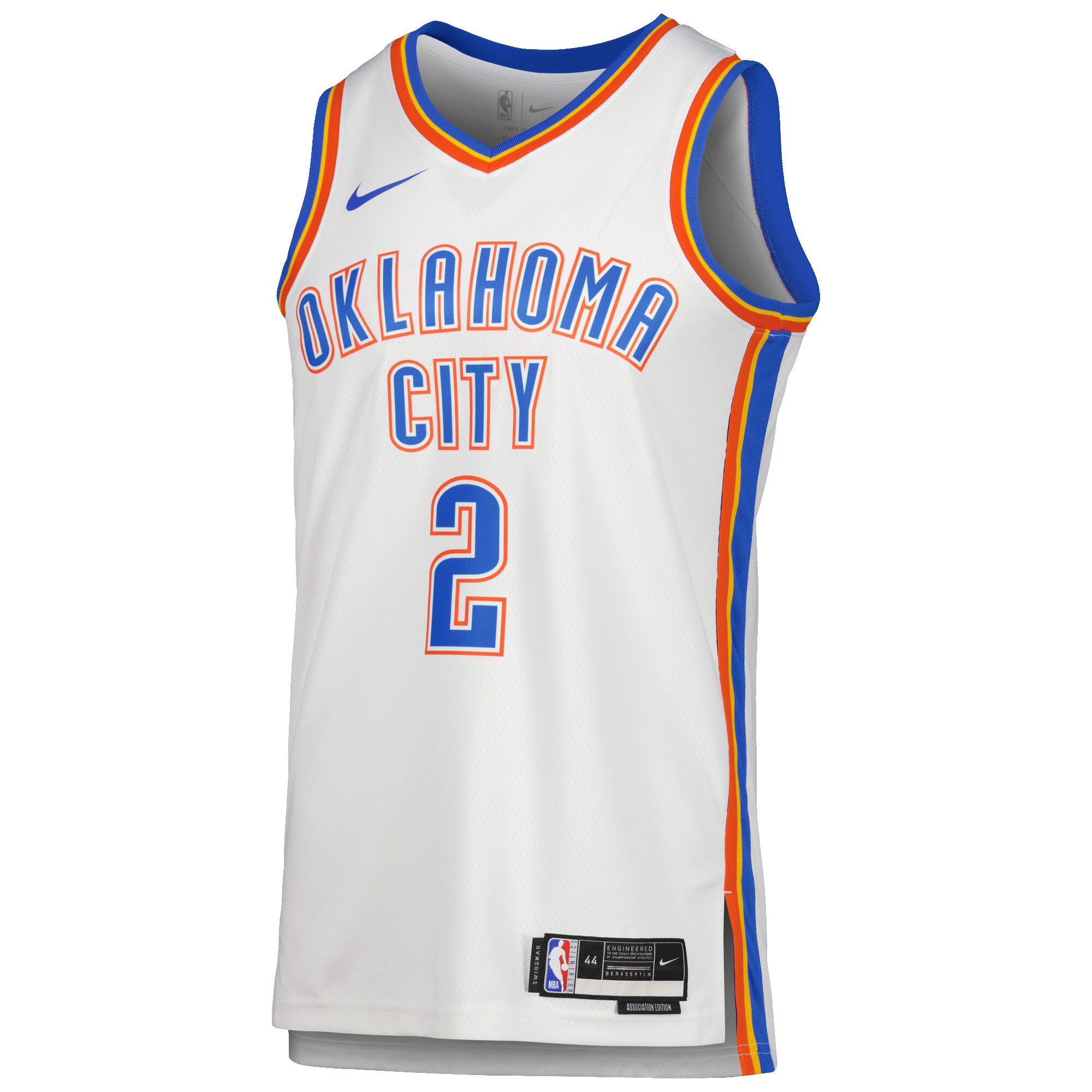 Shai Gilgeous-Alexander Oklahoma City Thunder Nike Unisex Swingman Jersey - Association Edition - White - vstockx