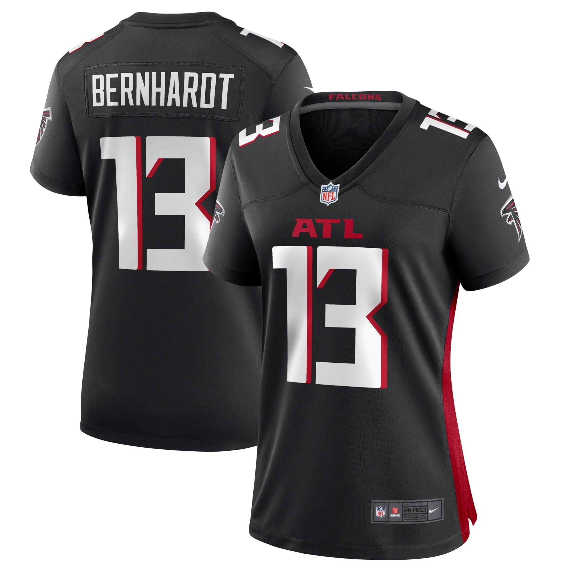 Women's Nike Jared Bernhardt Black Atlanta Falcons Player Game Jersey - vstockx
