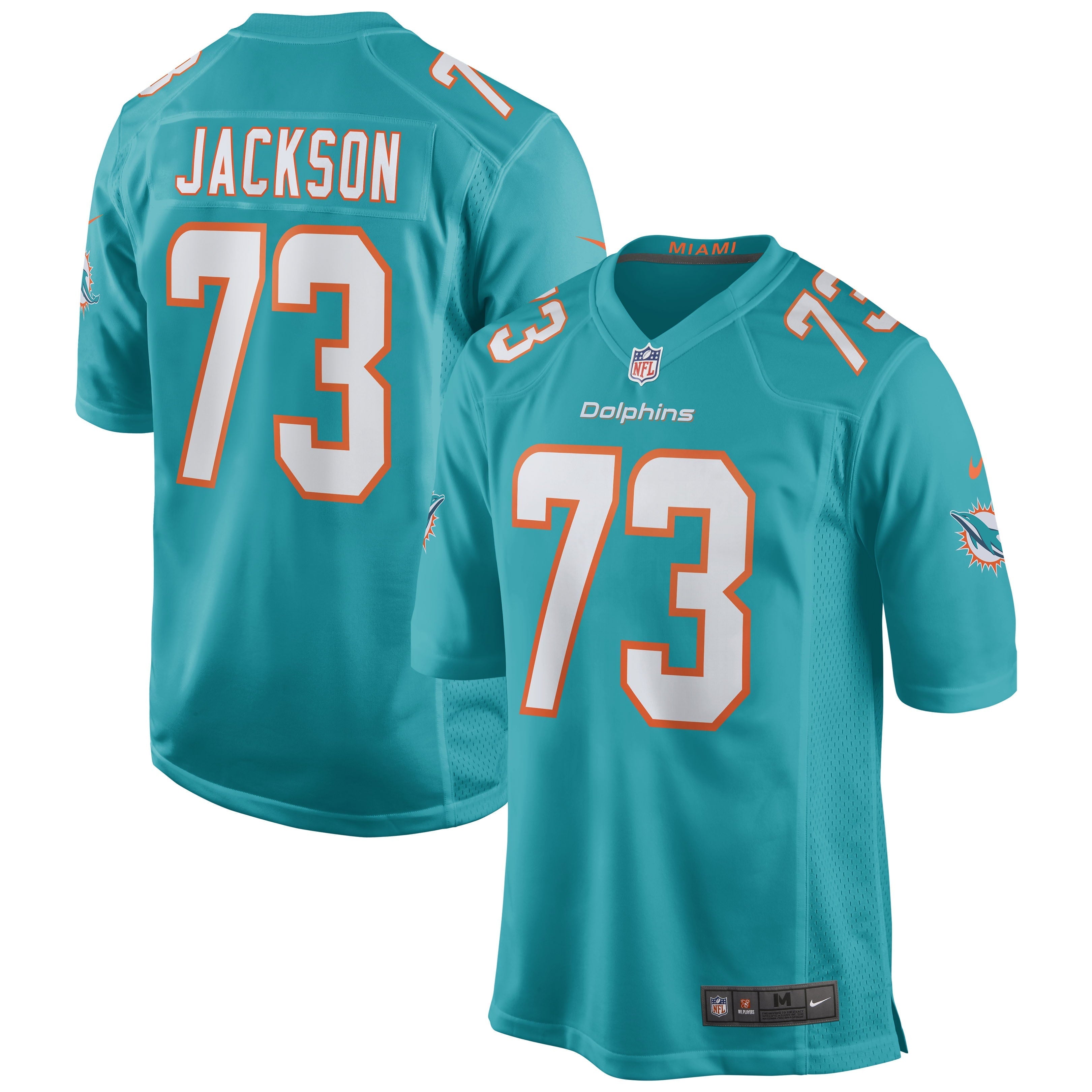Men's Nike Austin Jackson Aqua Miami Dolphins Player Game Jersey - vstockx