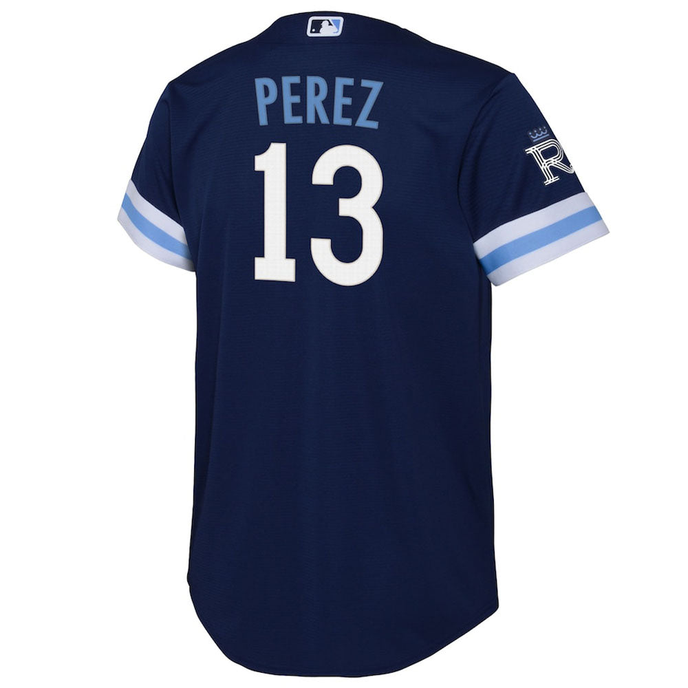 Youth Kansas City Royals Salvador Perez City Connect Replica Jersey - Navy - vstockx