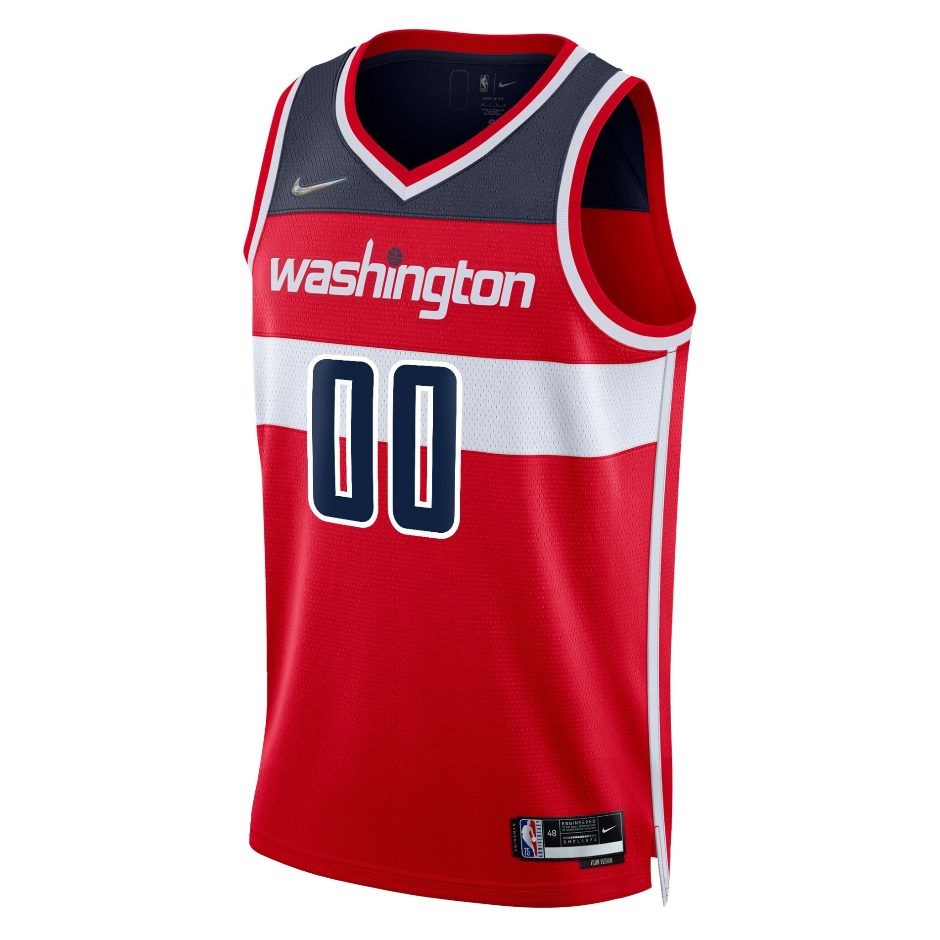 Washington Wizards Nike 2021/22 Diamond Swingman Custom Jersey - Icon Edition - Red - vstockx
