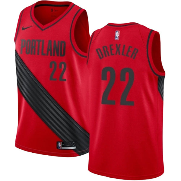 Men's Portland Trail Blazers Clyde Drexler Statement Edition Jersey - Red - vstockx