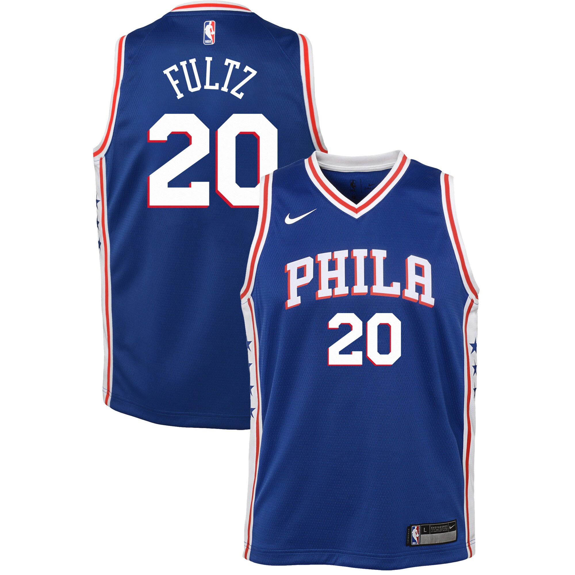 Markelle Fultz Philadelphia 76ers Nike Youth Swingman Jersey Blue - Icon Edition - vstockx