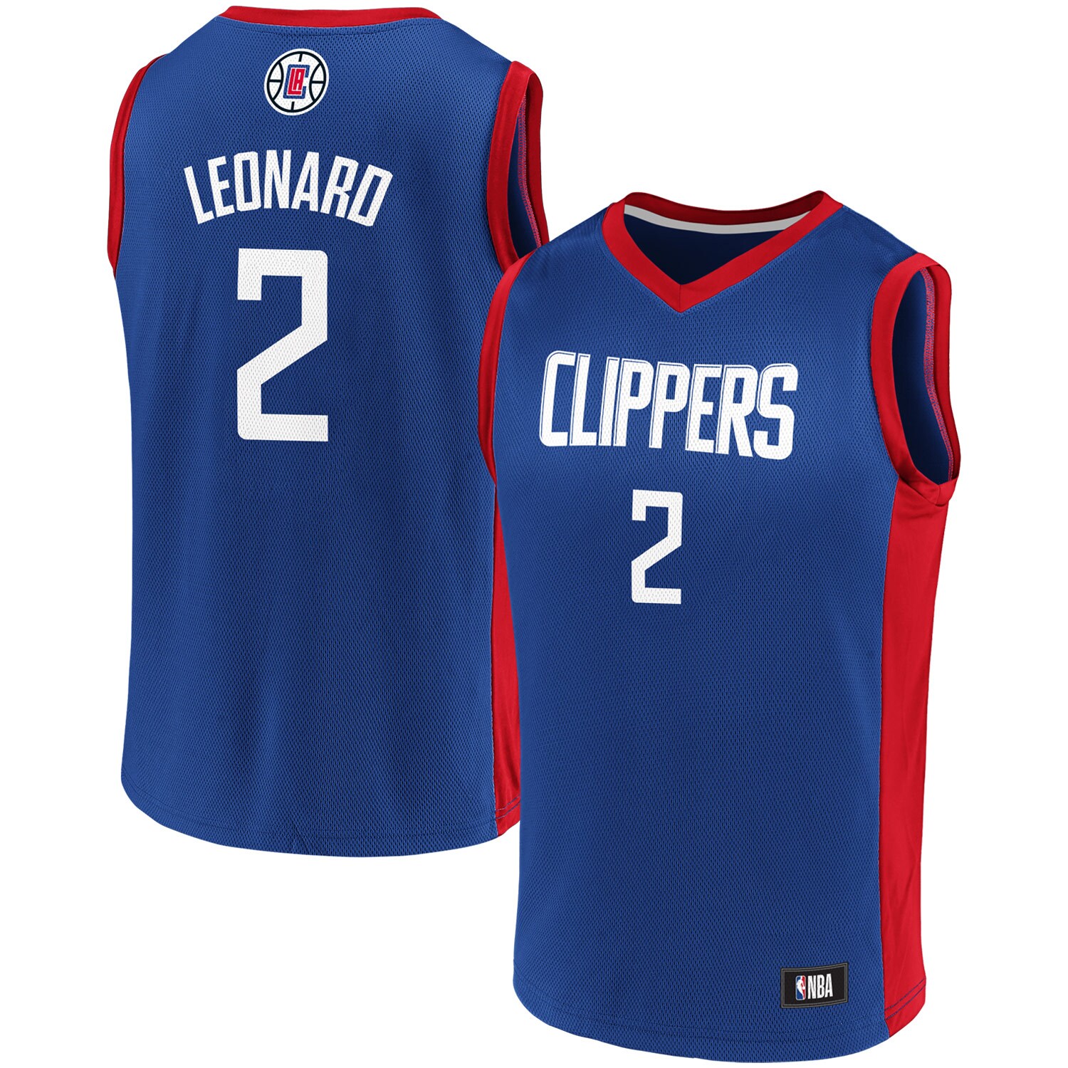 Men's Kawhi Leonard Royal/Red LA Clippers Replica Jersey - vstockx