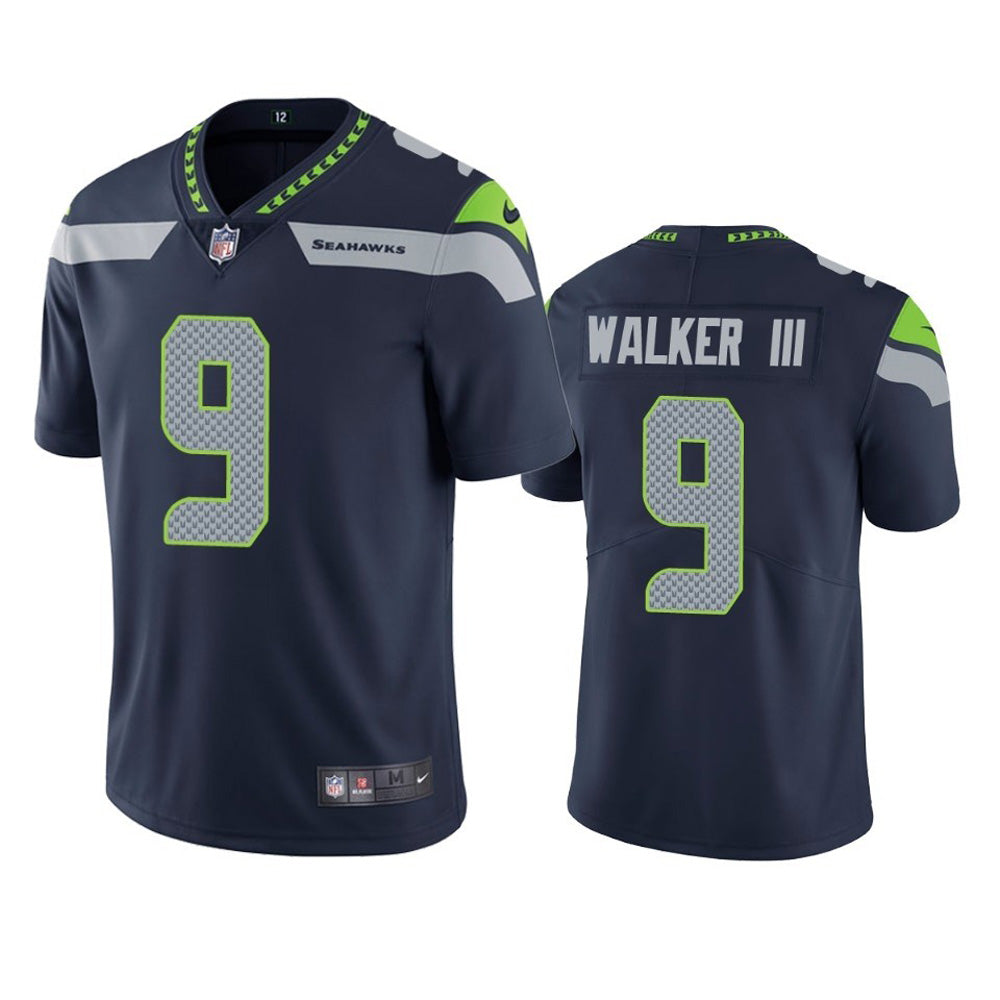 Youth Seattle Seahawks Kenneth Walker III Vapor Jersey - Navy - vstockx