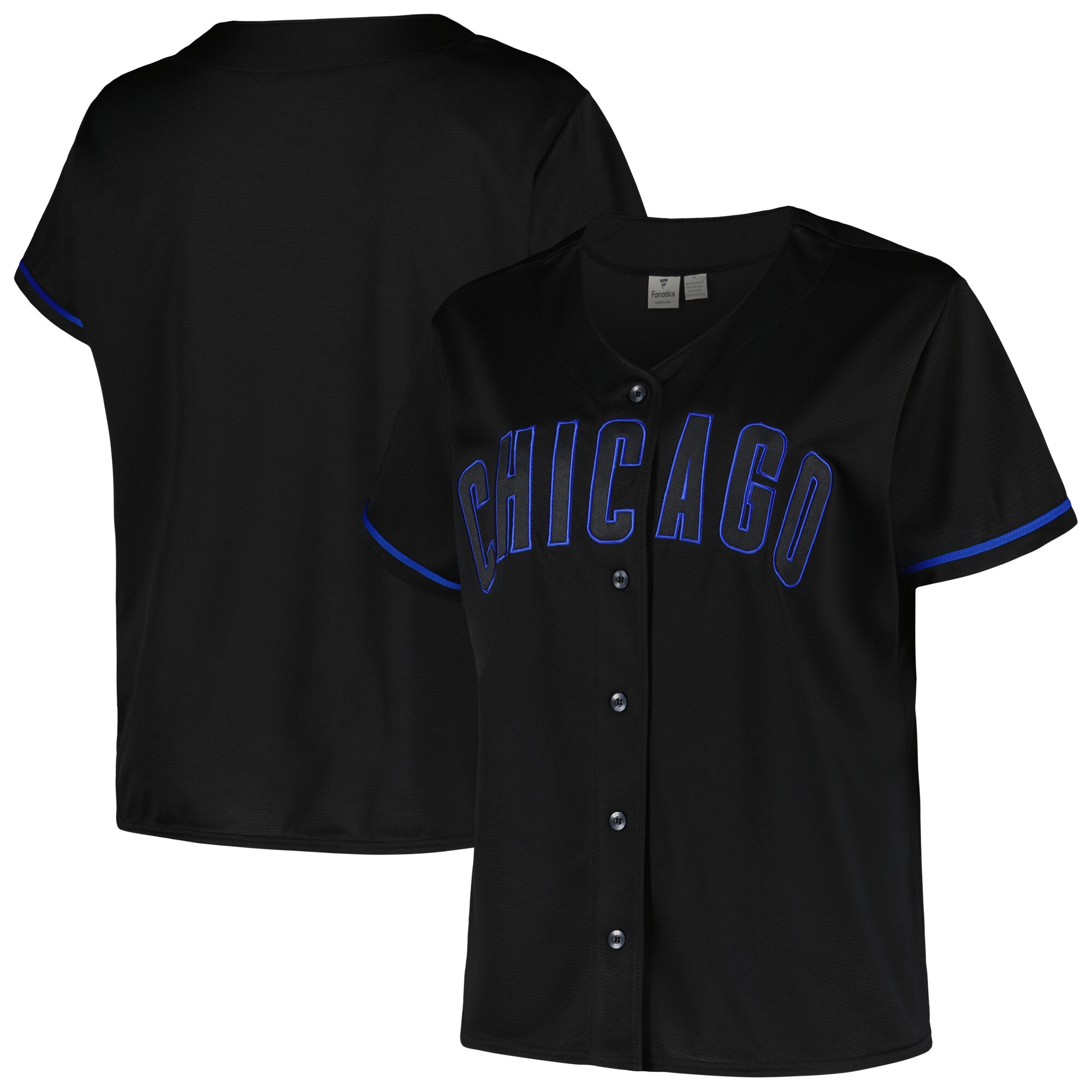 Chicago Cubs Profile Women's Plus Size Pop Fashion Jersey - Black - vstockx
