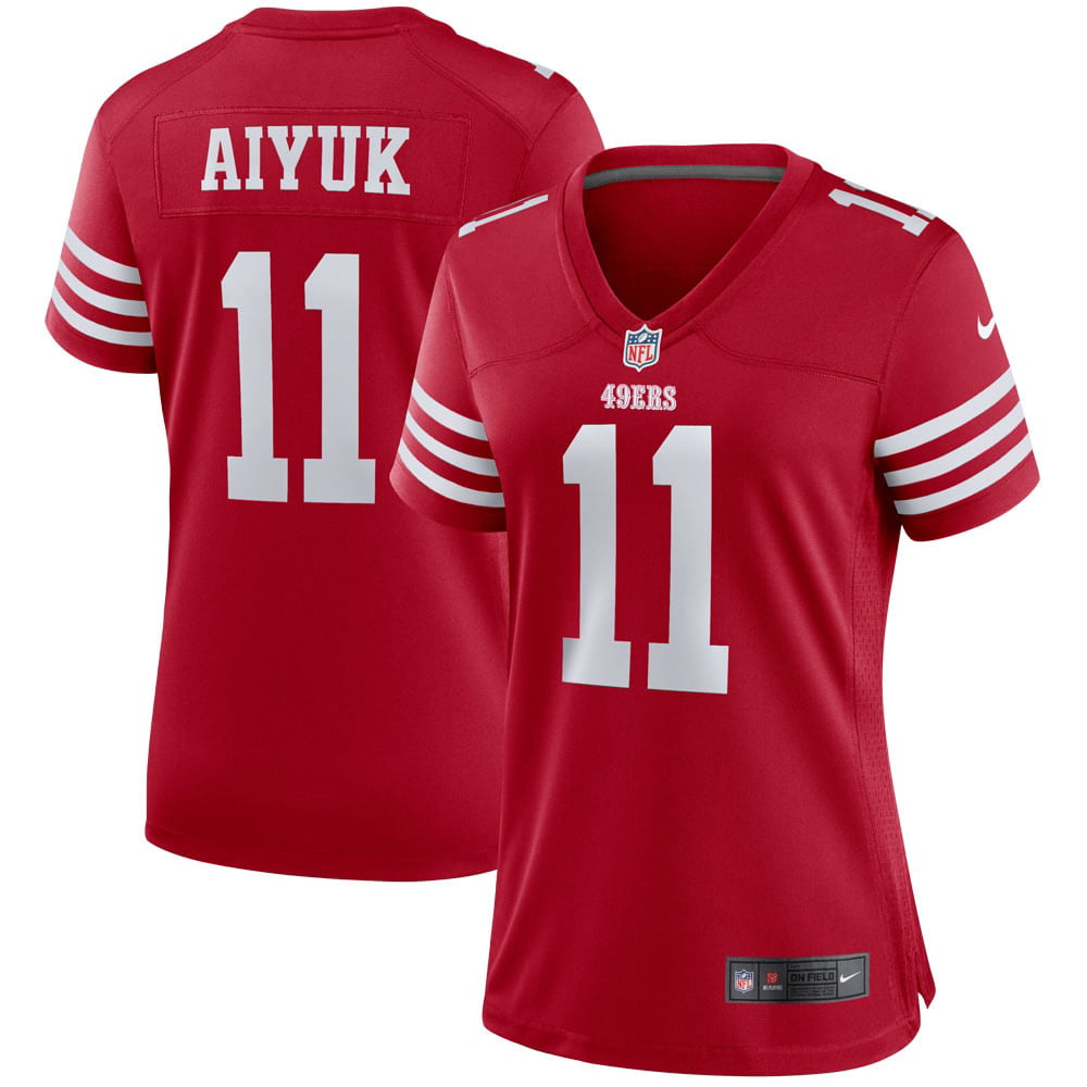 Women's Nike Brandon Aiyuk Scarlet San Francisco 49ers Player Game Jersey - vstockx