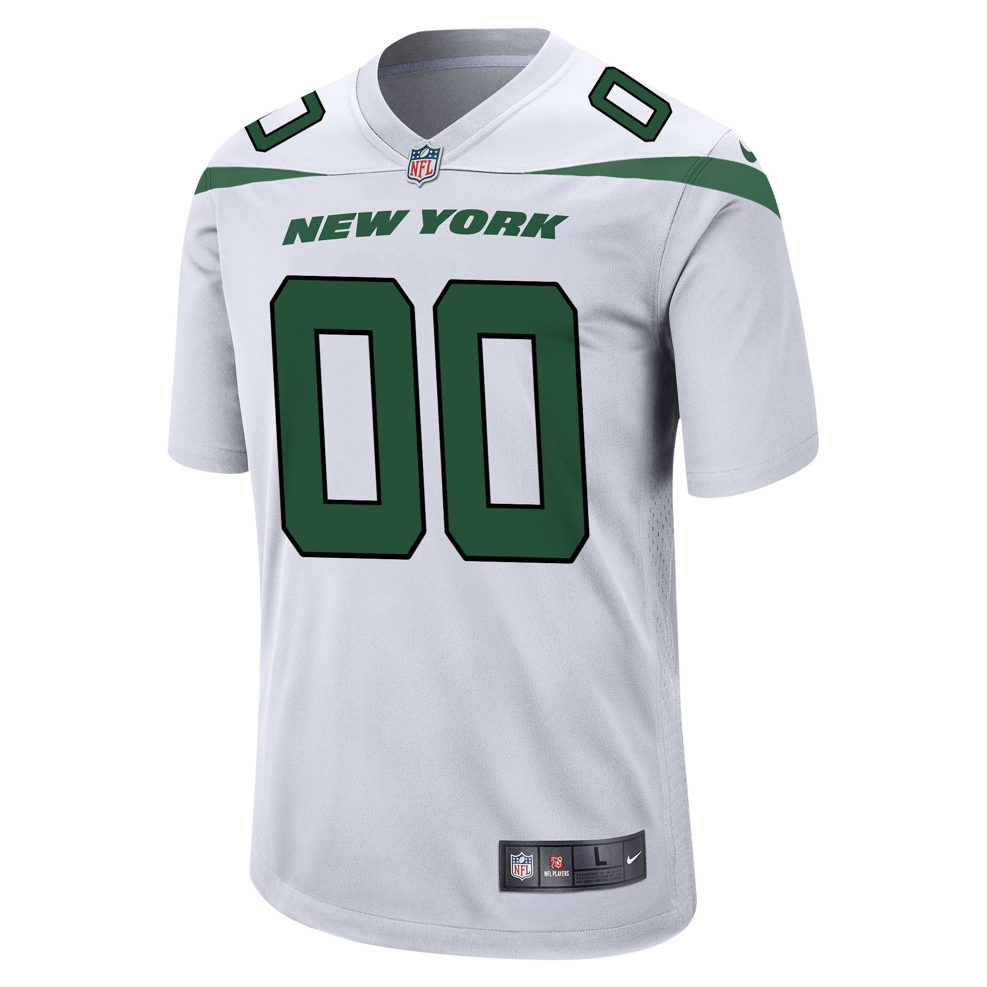 New York Jets Nike Custom Game Jersey - White - vstockx