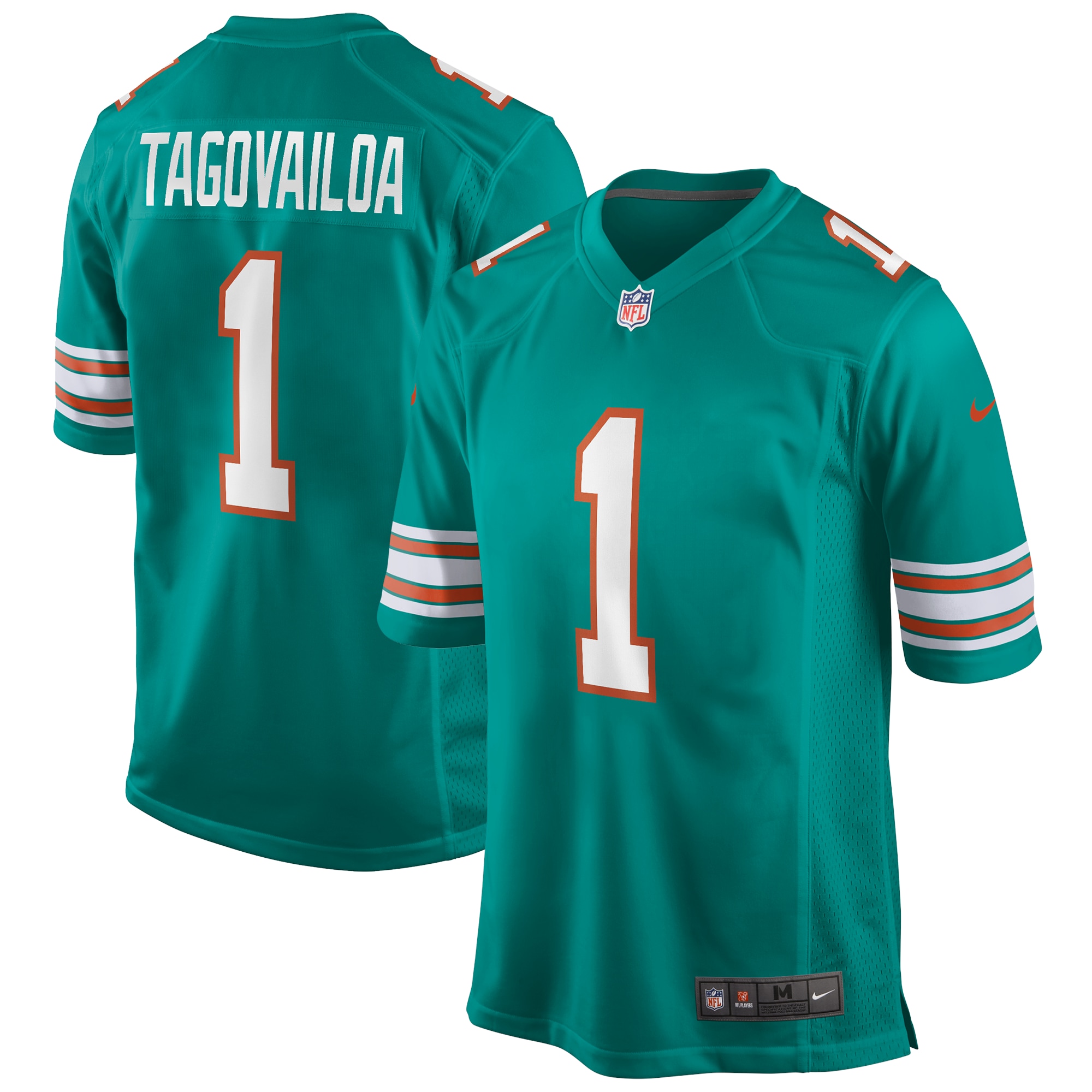 Tua Tagovailoa Miami Dolphins Nike Alternate Game Jersey - Aqua - vstockx