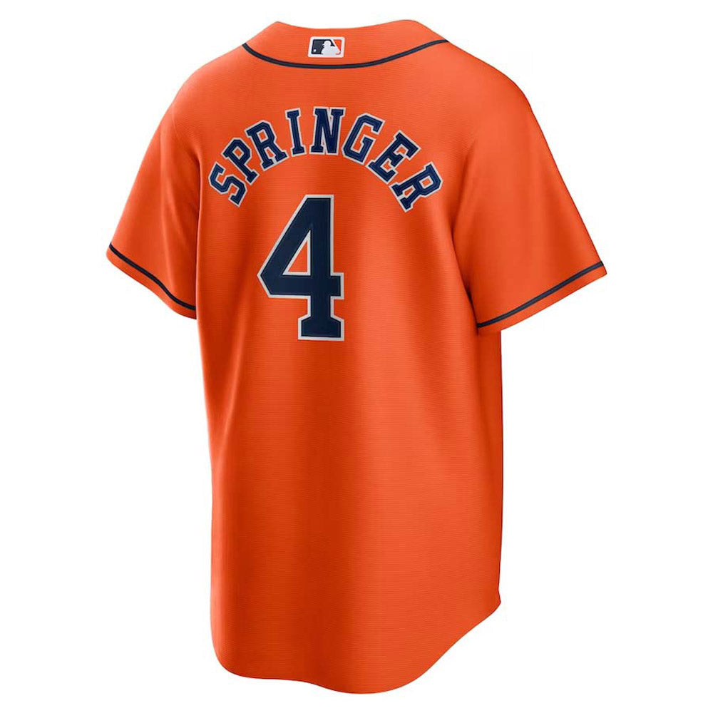 Men's Houston Astros George Springer Replica Alternate Jersey - Orange - vstockx