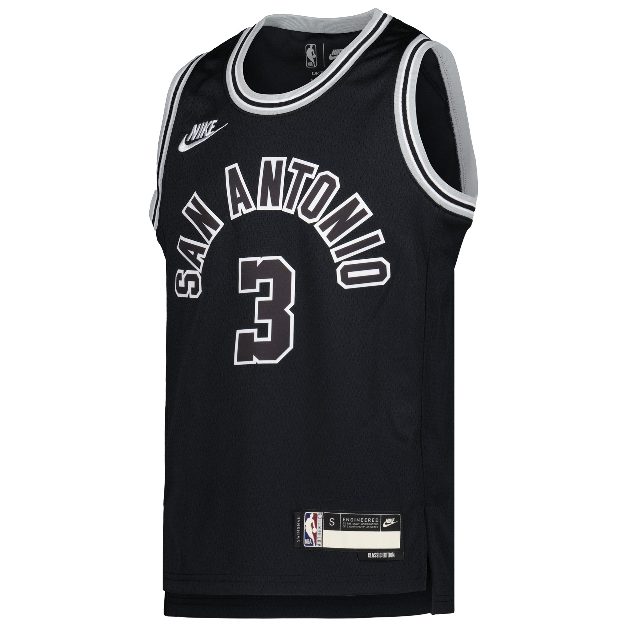 Keldon Johnson San Antonio Spurs Nike Youth 2022/23 Swingman Jersey - Classic Edition - Black - vstockx
