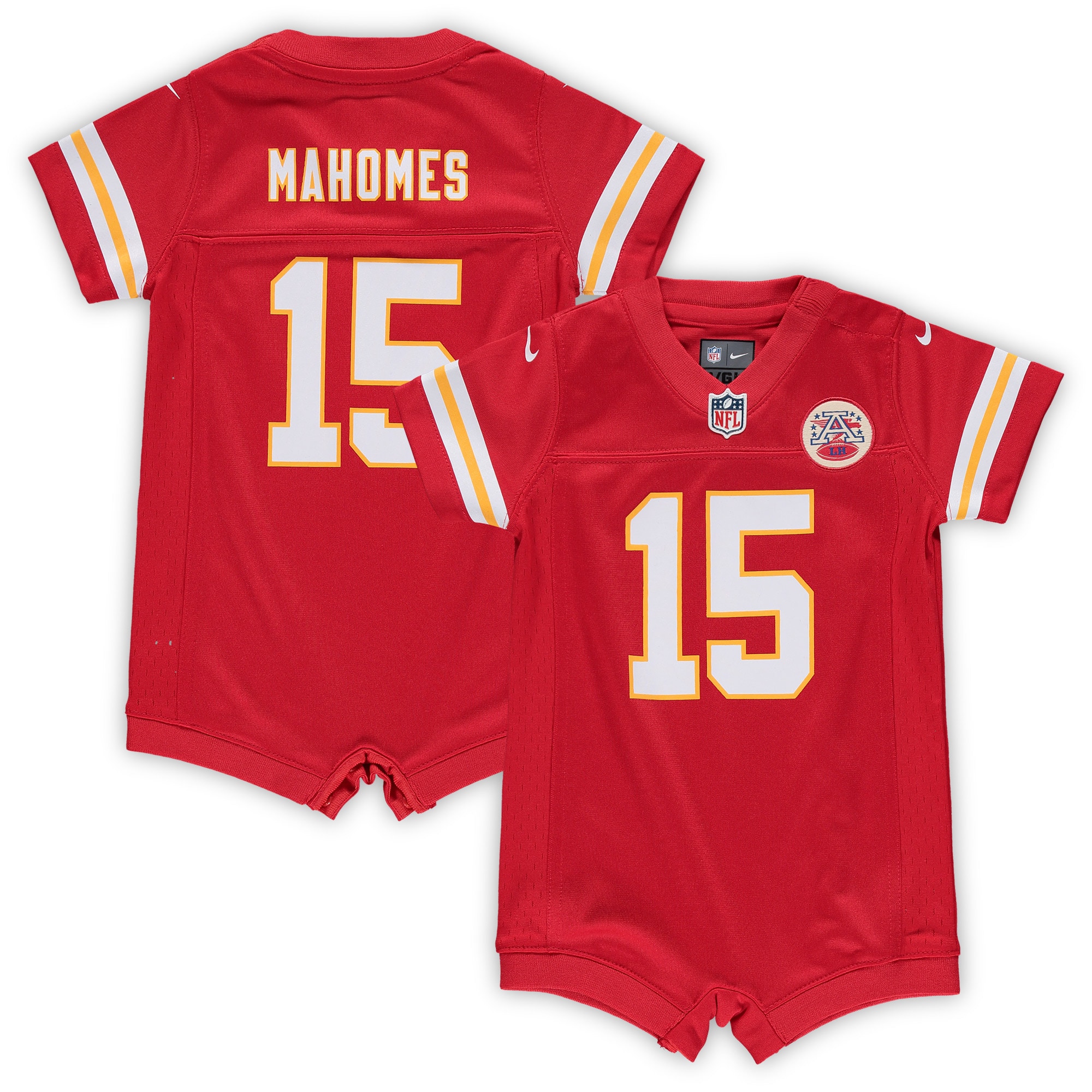 Patrick Mahomes Kansas City Chiefs Nike Infant Romper Jersey - Red - vstockx