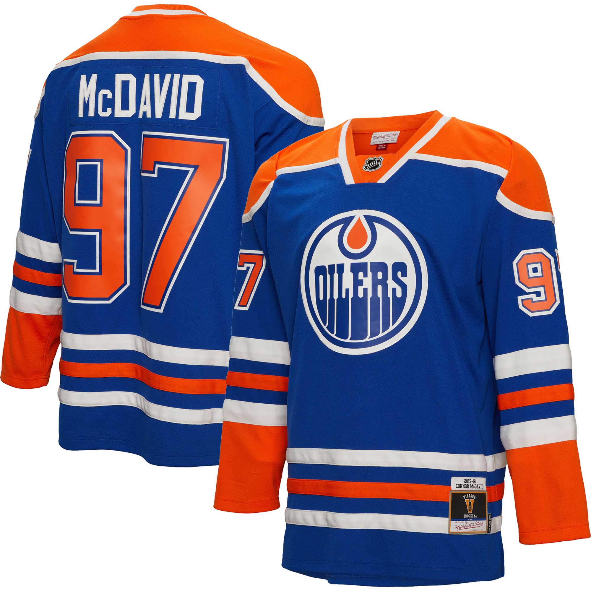 Connor McDavid Edmonton Oilers Mitchell & Ness 2015/16 Blue Line Player Jersey - Blue - vstockx