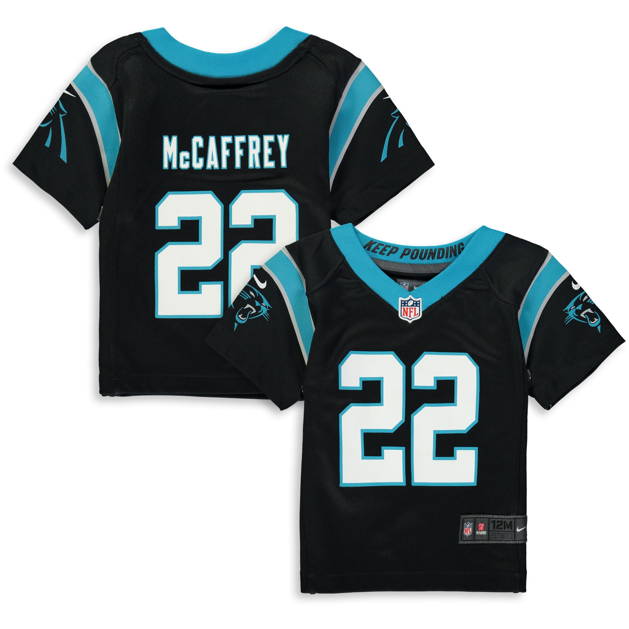 Christian McCaffrey Carolina Panthers Nike Infant Player Game Jersey - Black - vstockx