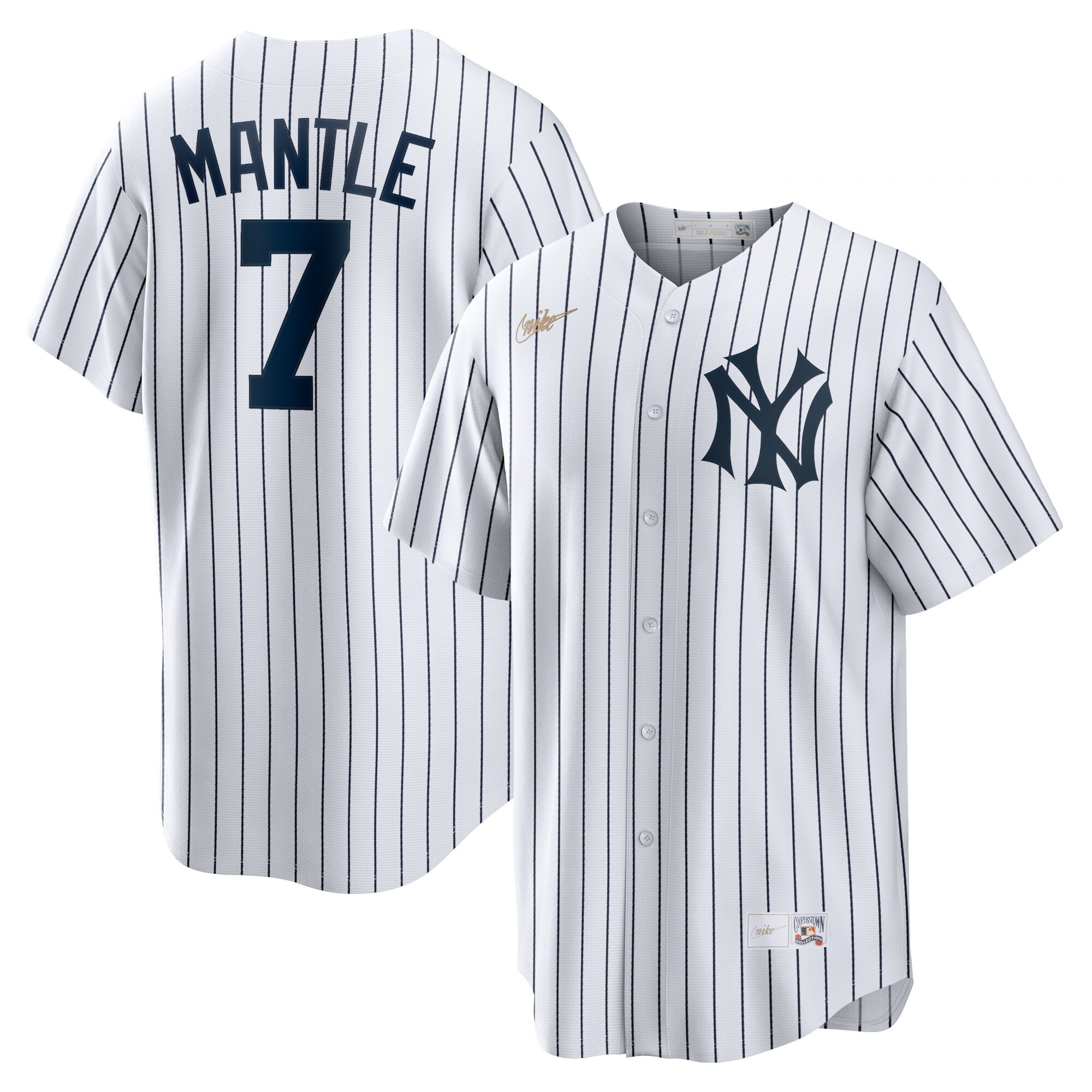 Mickey Mantle New York Yankees Nike Home Cooperstown Collection Player Jersey - White - vstockx
