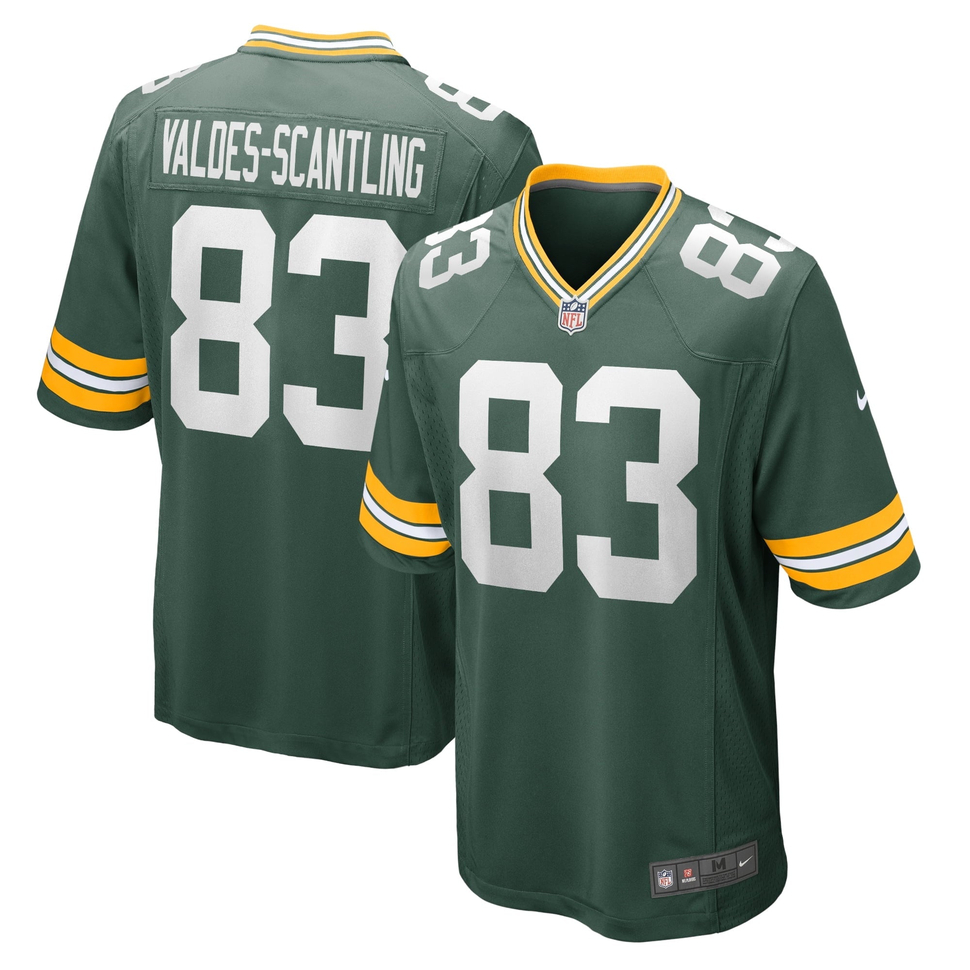 Men's Nike Marquez Valdes-Scantling Green Green Bay Packers Game Team Jersey - vstockx