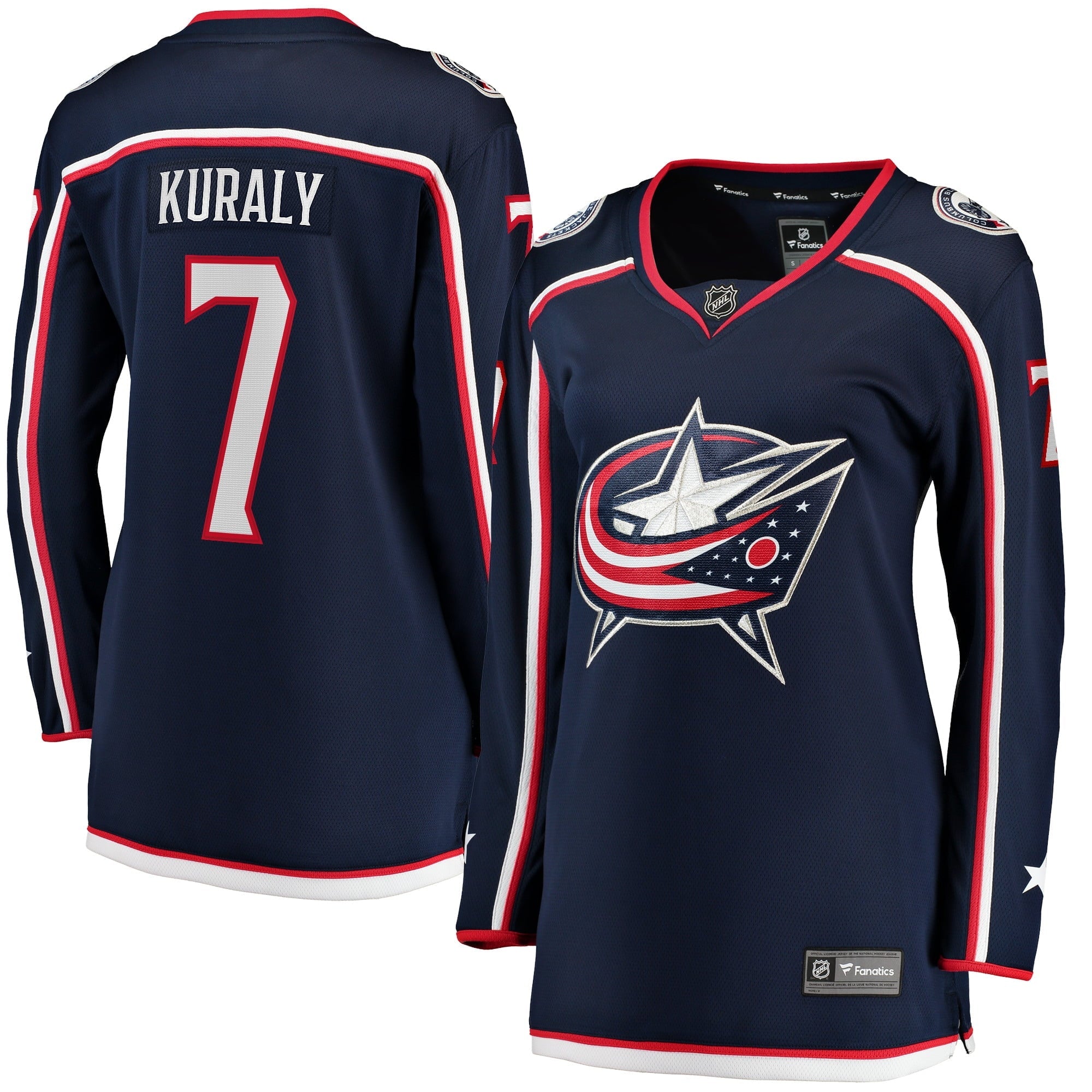 Women's Fanatics Branded Sean Kuraly Navy Columbus Blue Jackets Home Breakaway Player Jersey - vstockx