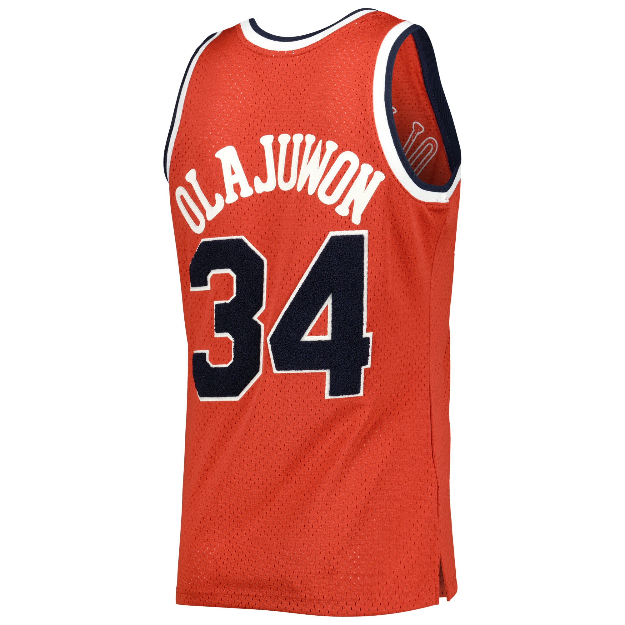 Hakeem Olajuwon Houston Rockets Mitchell & Ness Hardwood Classics Off-Court Swingman Jersey - Red - vstockx