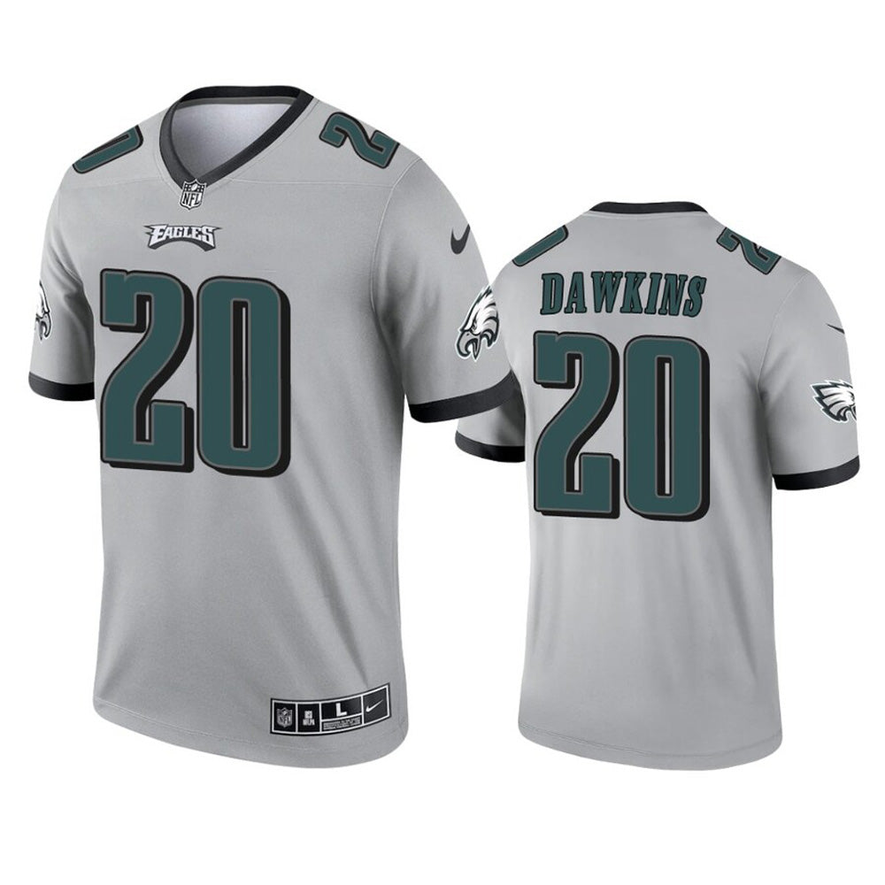 Youth Philadelphia Eagles Brian Dawkins Inverted Legend Jersey - Silver - vstockx