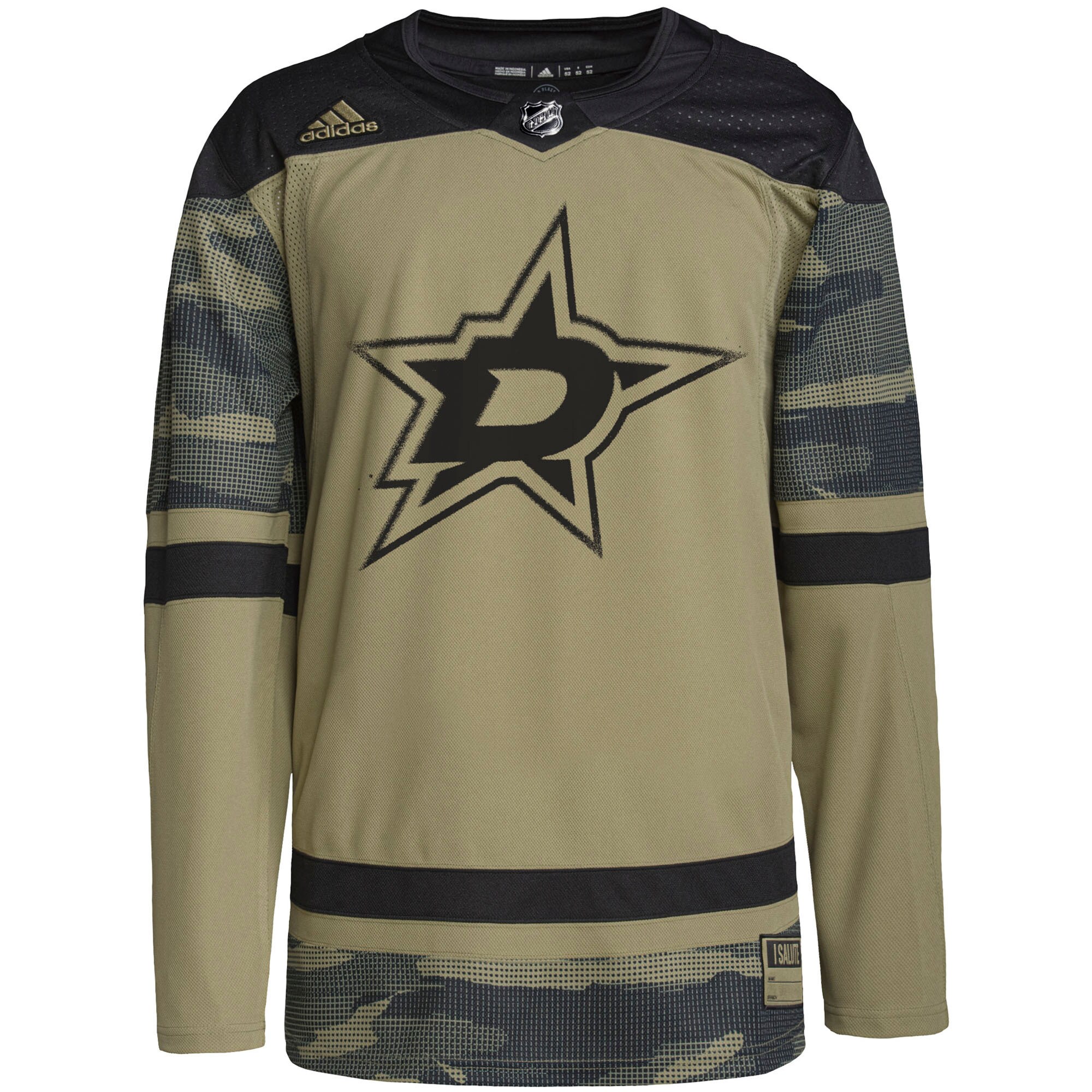 Dallas Stars adidas Military Appreciation Team Authentic Custom Practice Jersey - Camo - vstockx
