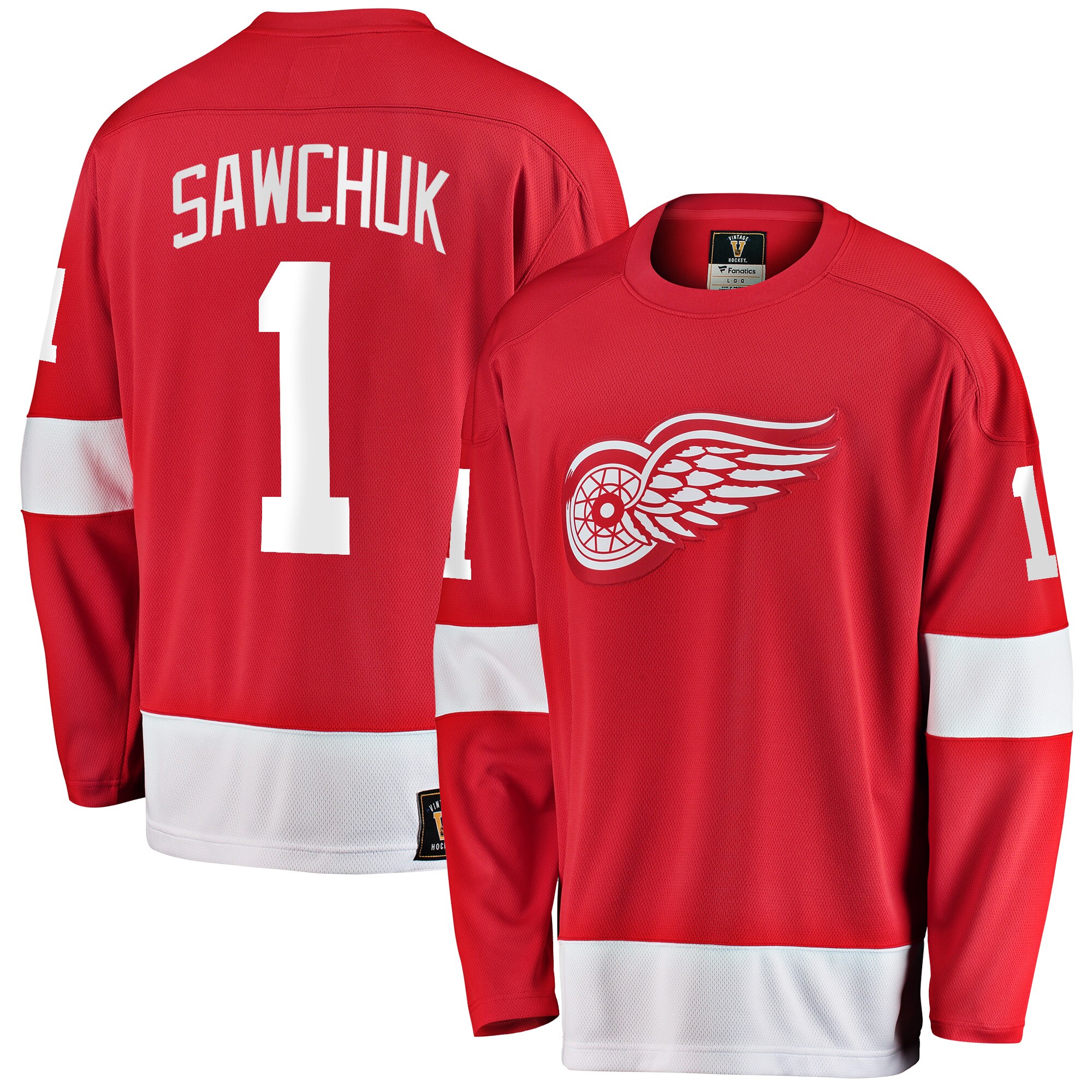 Terry Sawchuk Detroit Red Wings Fanatics Branded Premier Breakaway Retired Player Jersey - Red - vstockx