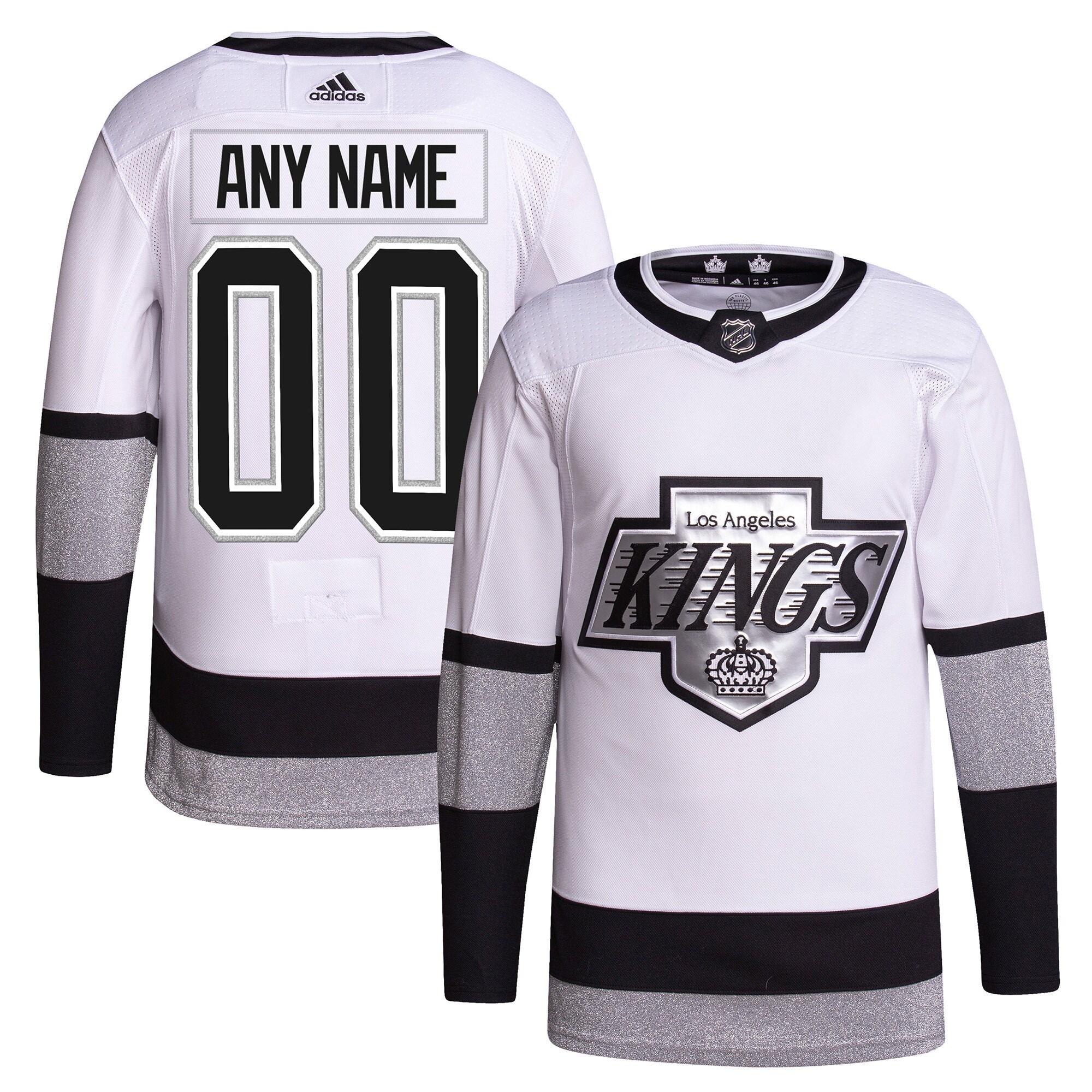 Los Angeles Kings adidas 2021/22 Alternate Primegreen Authentic Pro Custom Jersey - White - vstockx