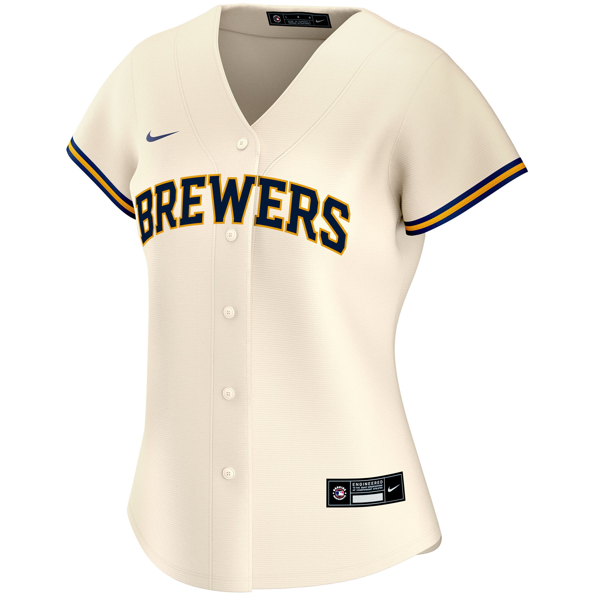 Milwaukee Brewers Nike Women's Home Replica Custom Jersey - Cream - vstockx