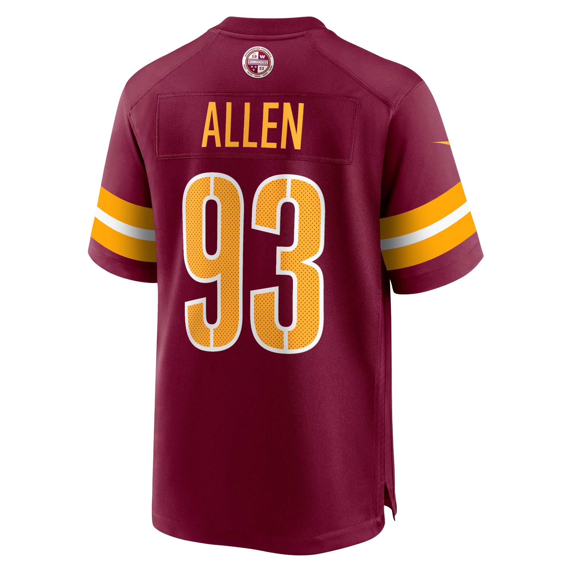 Jonathan Allen Washington Commanders Nike Youth Game Jersey - Burgundy - vstockx