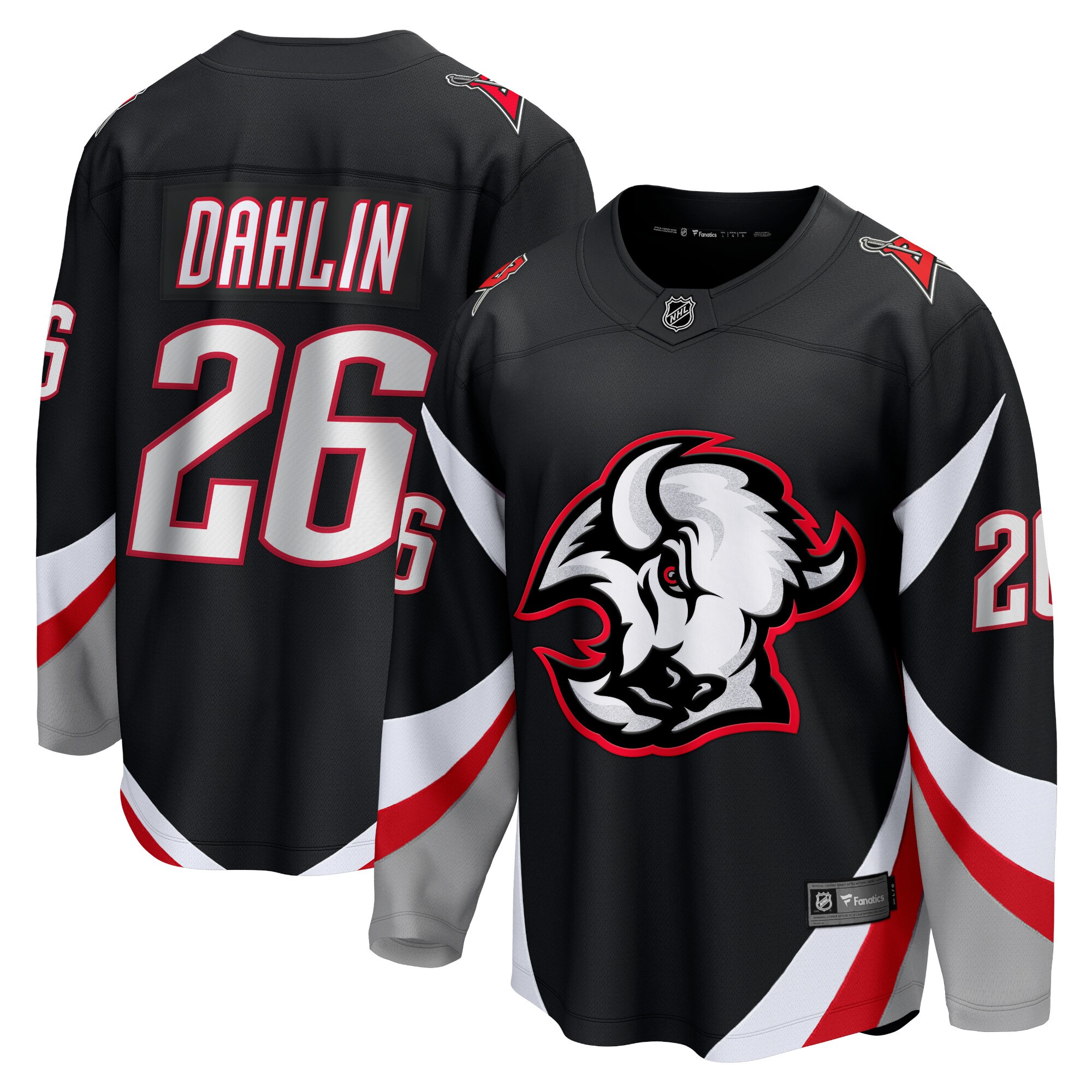 Rasmus Dahlin Buffalo Sabres Fanatics Branded Alternate Premier Breakaway Player Jersey - Black - vstockx