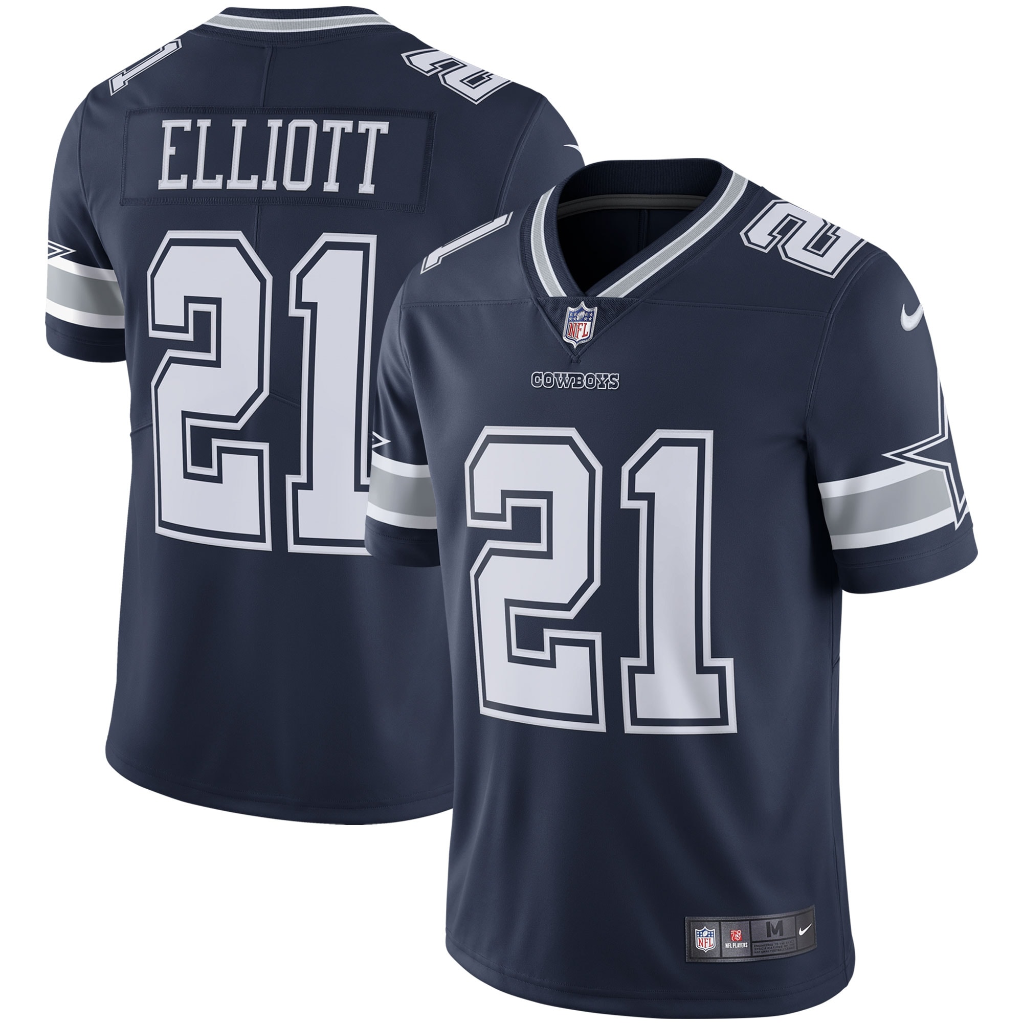 Ezekiel Elliott Dallas Cowboys Nike Vapor Limited Jersey - Navy - vstockx