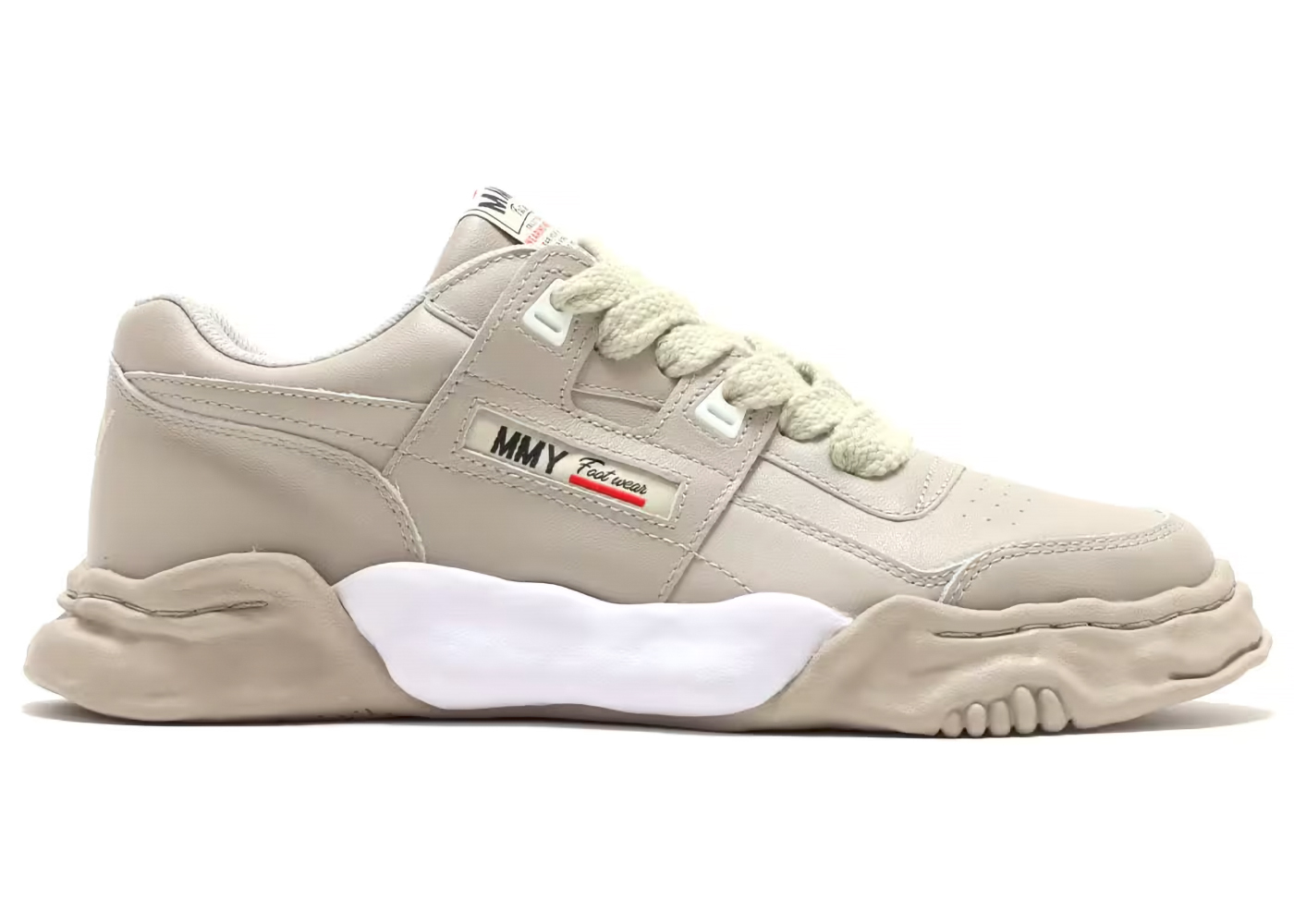 Maison Mihara Yasuhiro Parker Leather Low Grey - vstockx