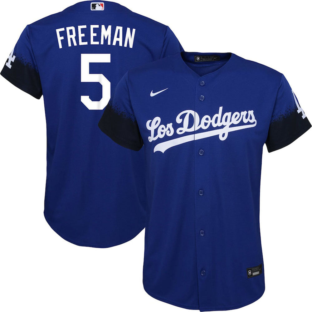 Youth Los Angeles Dodgers Freddie Freeman City Connect Replica Jersey - Royal - vstockx