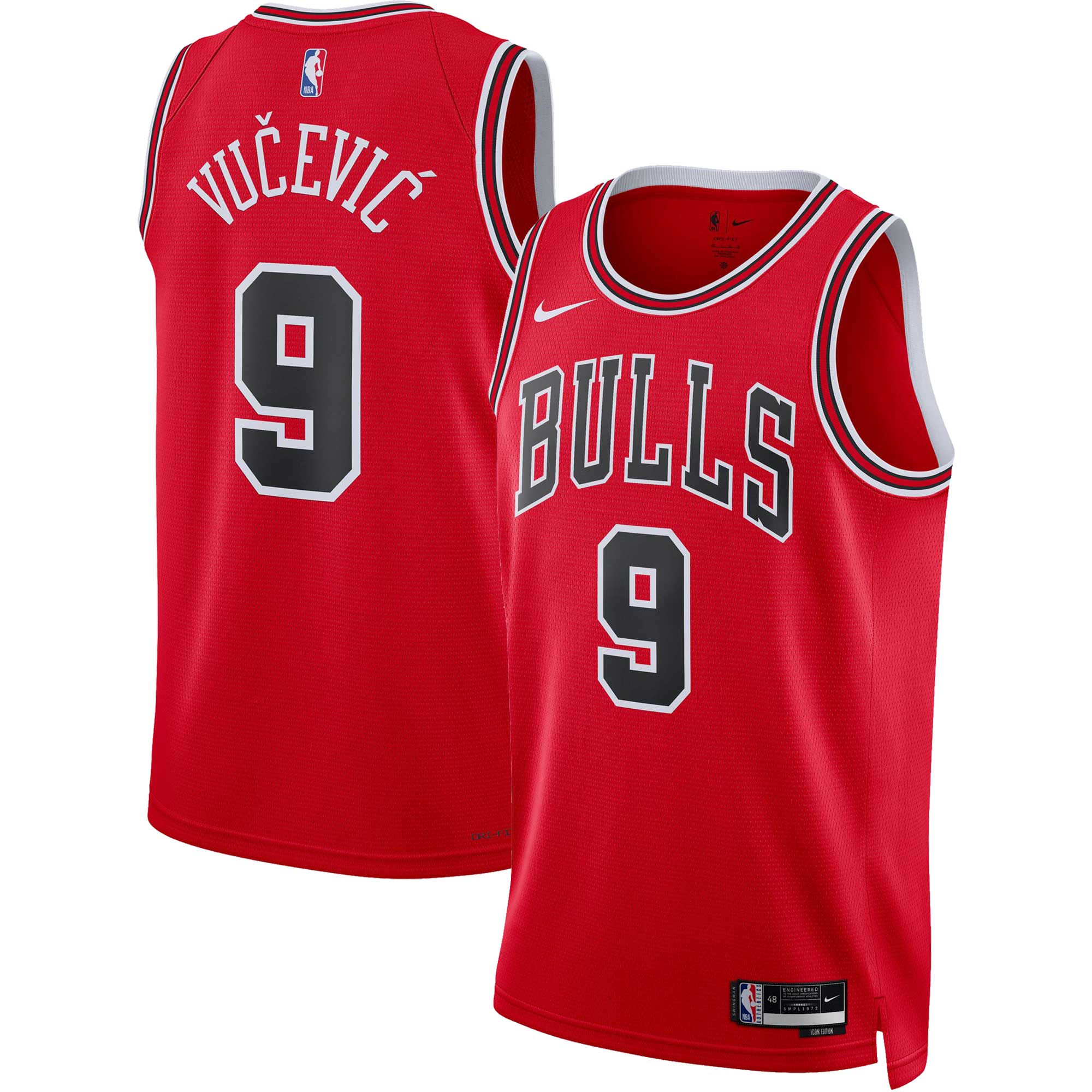 Nikola Vucevic Chicago Bulls Nike Unisex Swingman Jersey - Association Edition - Red - vstockx