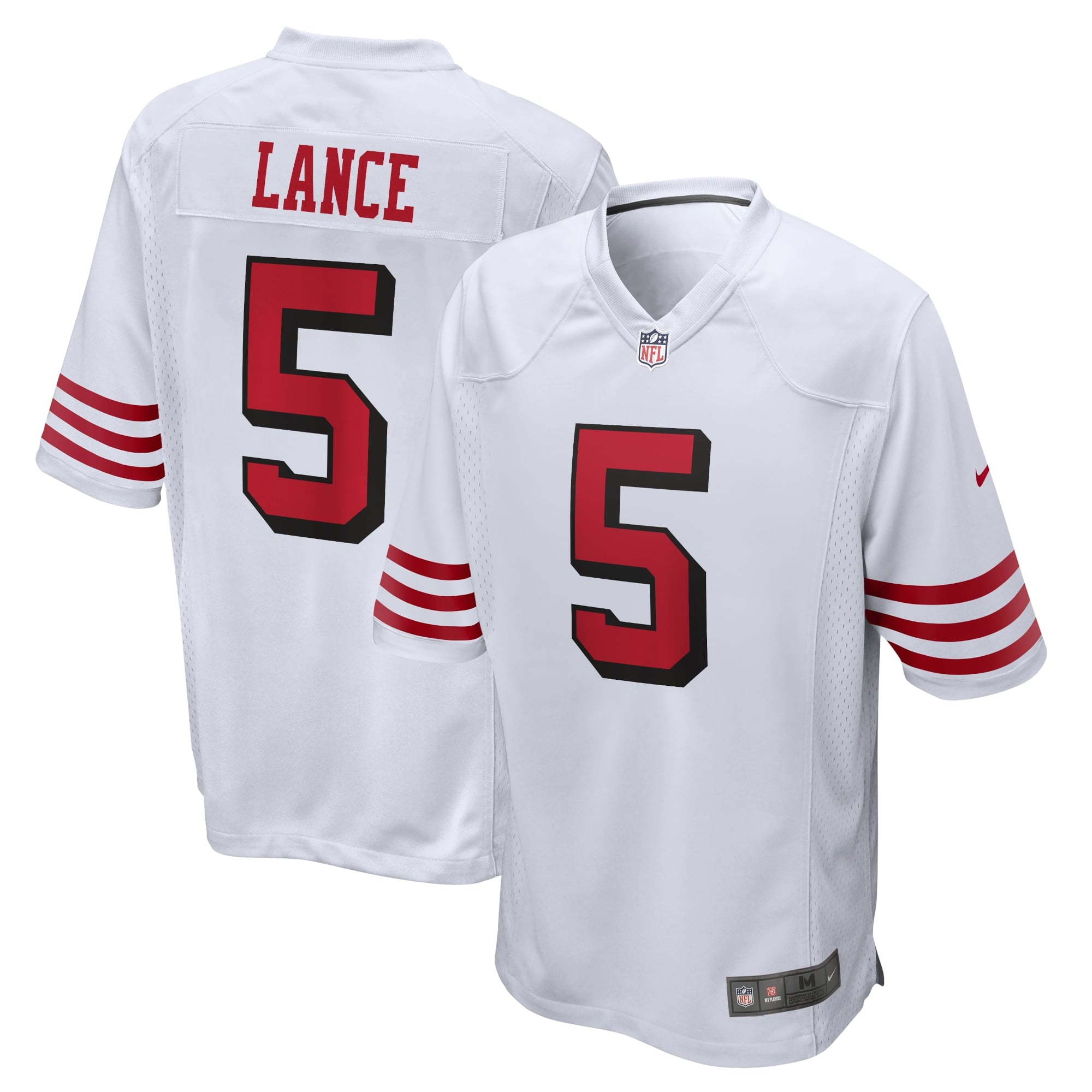 Men's Nike Trey Lance White San Francisco 49ers Alternate Game Jersey - vstockx